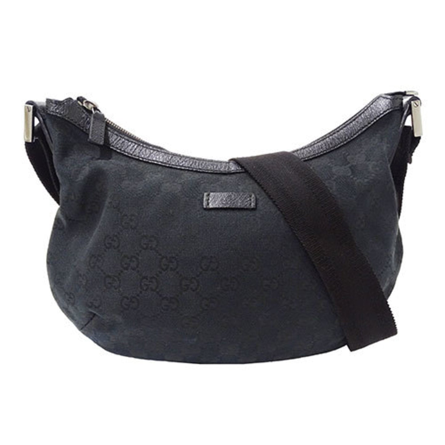 Gucci Black Gg Canvas Shoulder Bag
