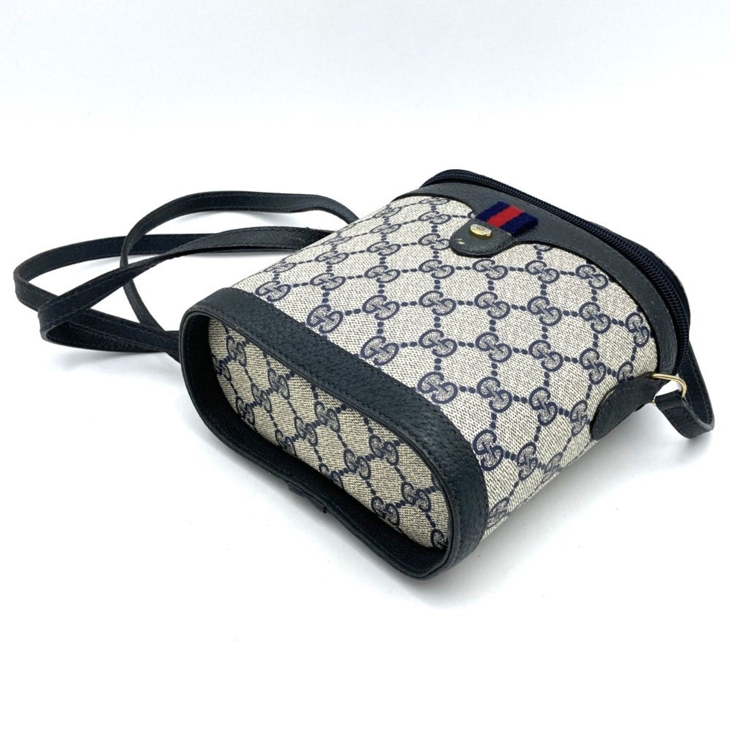 Gucci Navy Gg Supreme Canvas Shoulder Bag