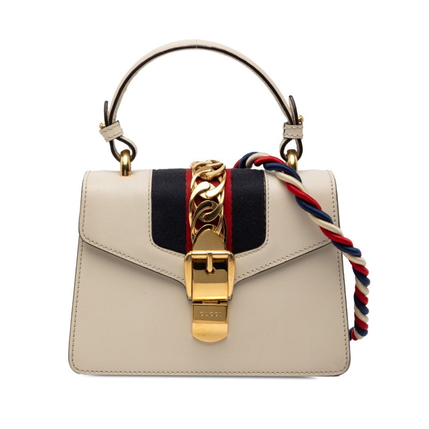 Gucci White Leather Handbag Shoulder Bag ( )