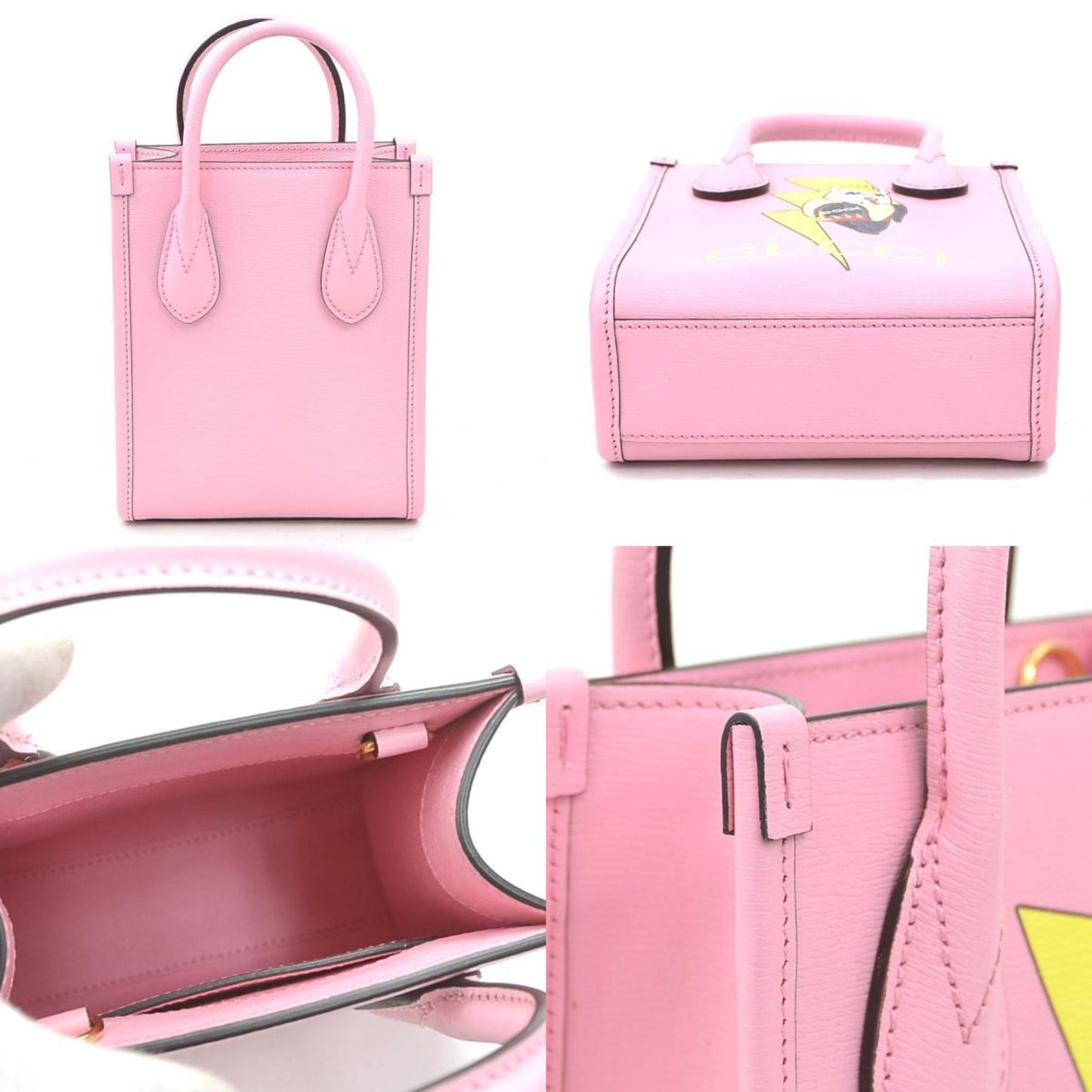 Gucci Pink Leather Handbag Shoulder Bag ( )