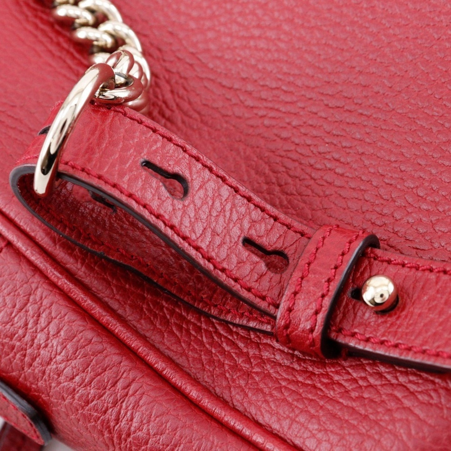 Gucci Red Color Leather Backpack ( )