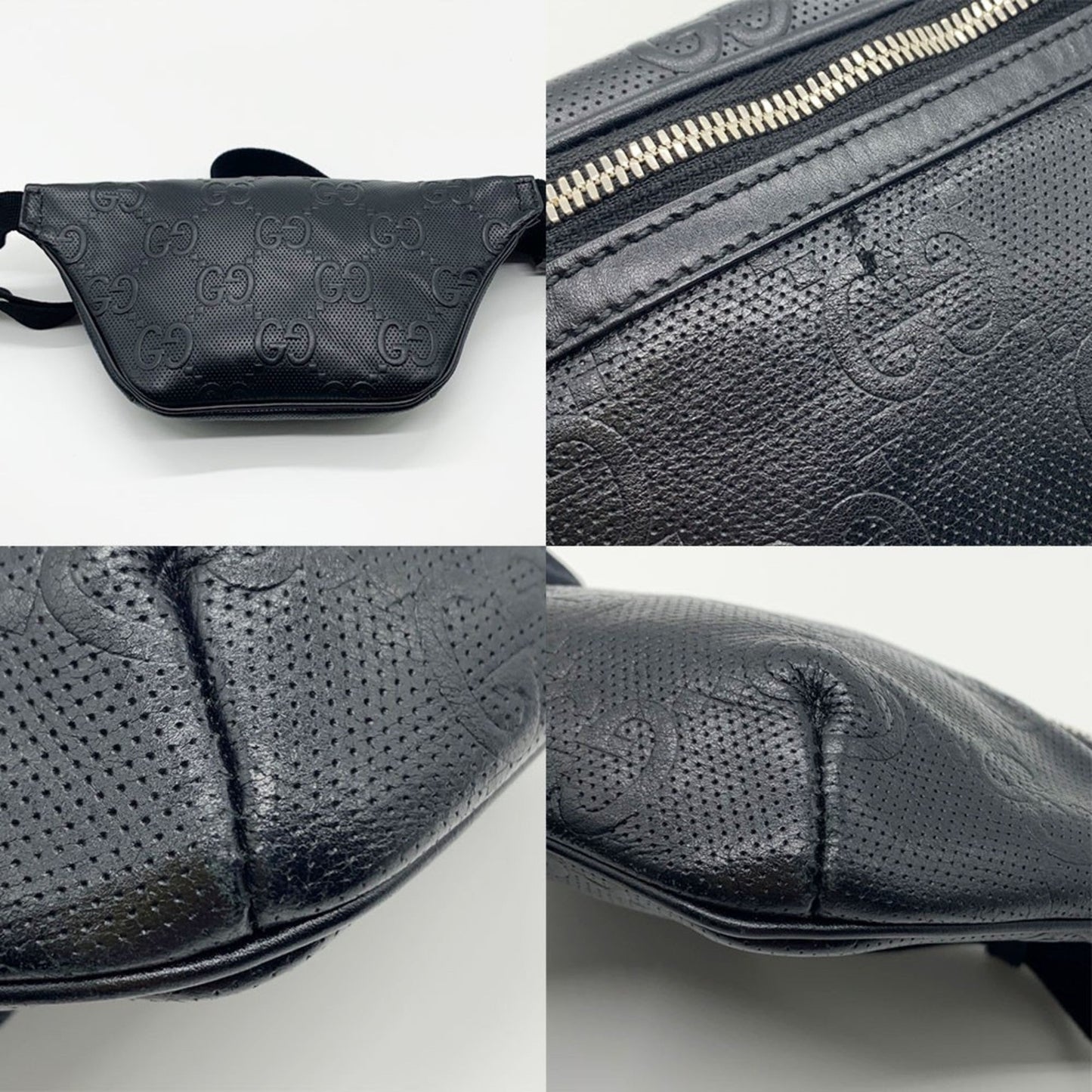 Gucci Leather Fanny Pack Sling Bag ( )
