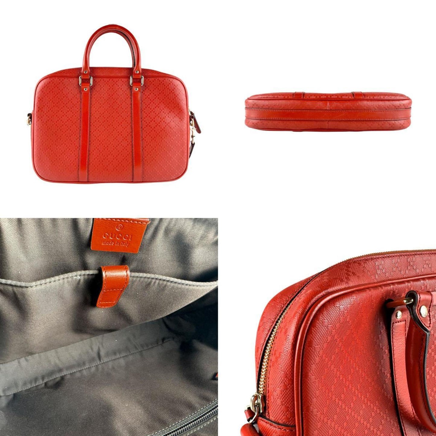Gucci Orange Leather Handbag Shoulder Bag ( )