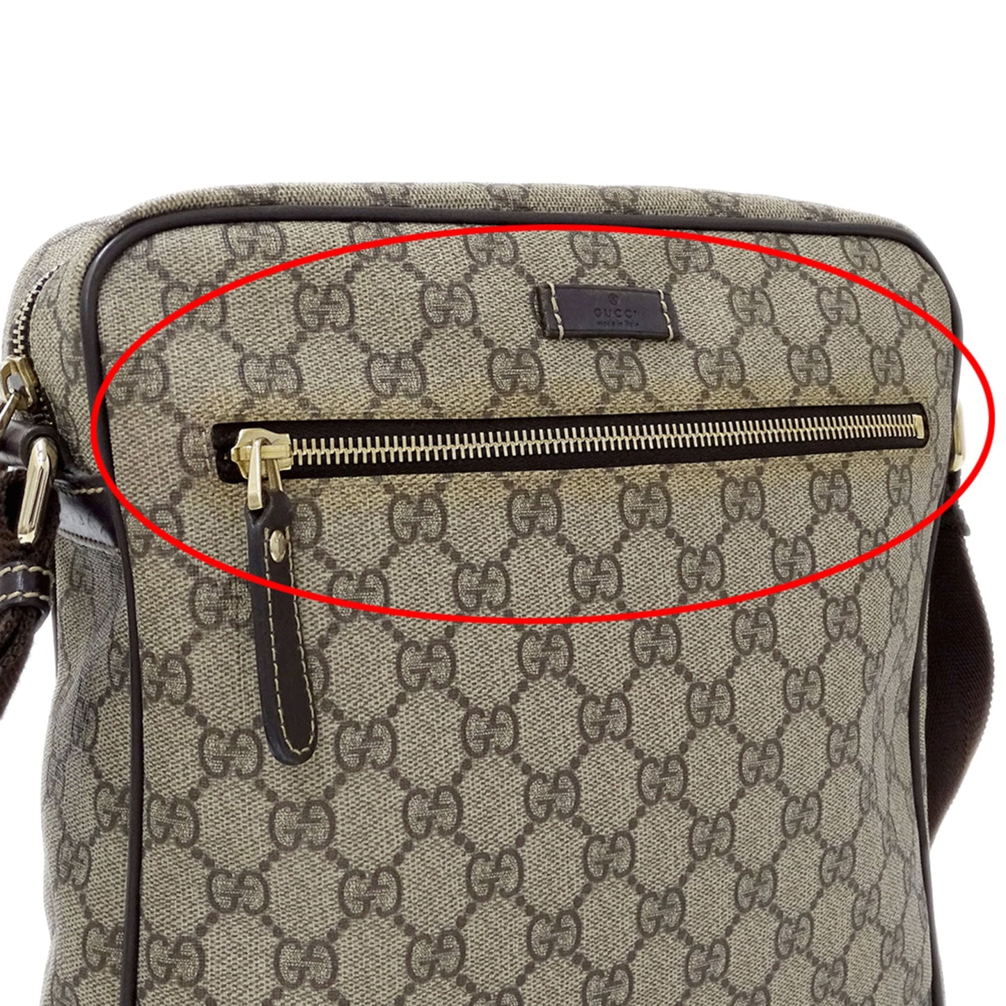 Gucci Beige Brown Gg Supreme Shoulder Bag ( )