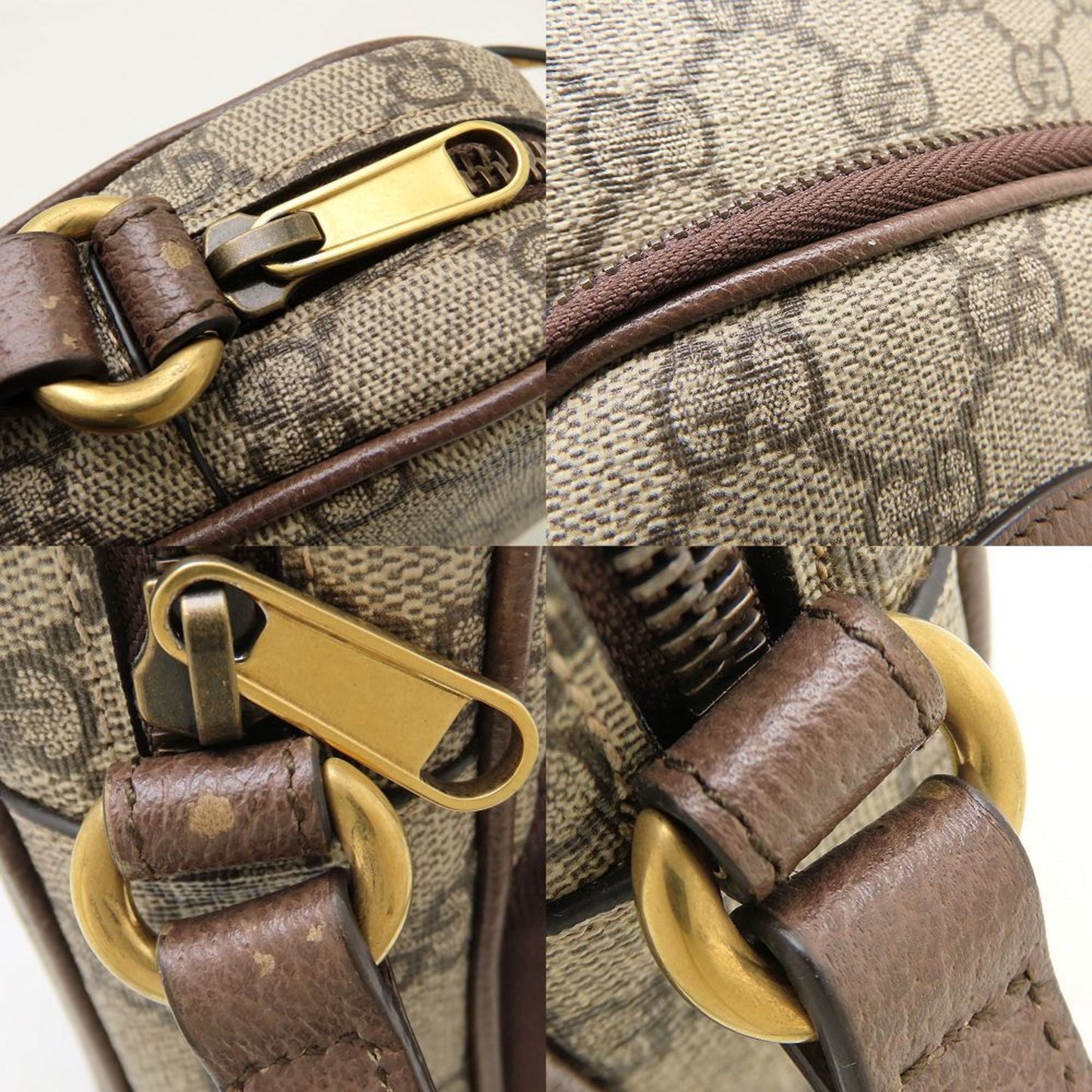 Gucci Beige Brown Gg Supreme Shoulder Bag ( )