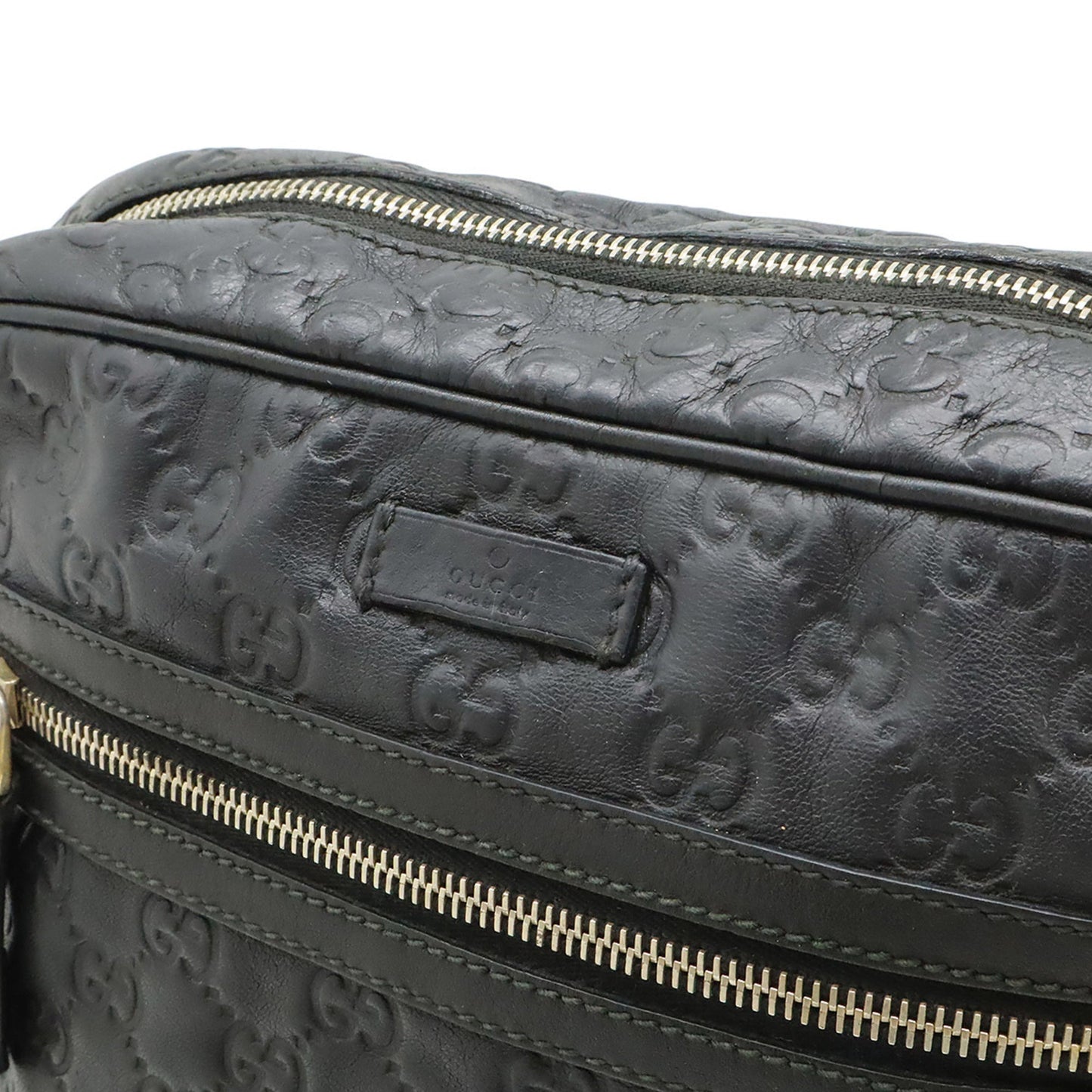 Gucci Black Leather Shoulder Bag ( )