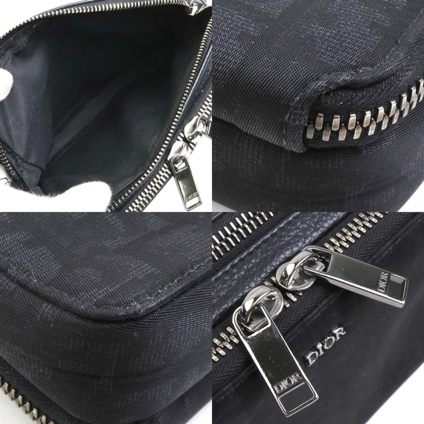 Christian Dior Black Nylon Canvas Shoulder Bag ()