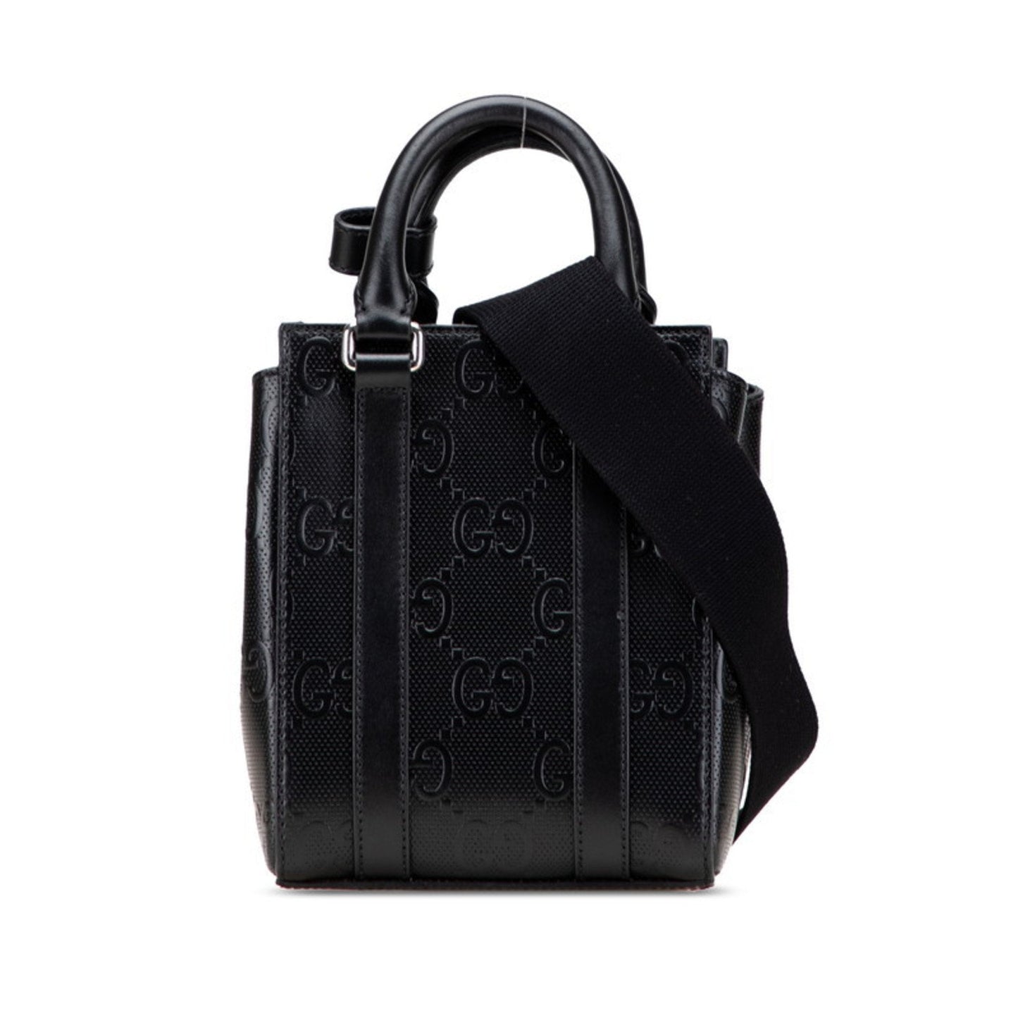 Gucci Black Leather Handbag Shoulder Bag ( )