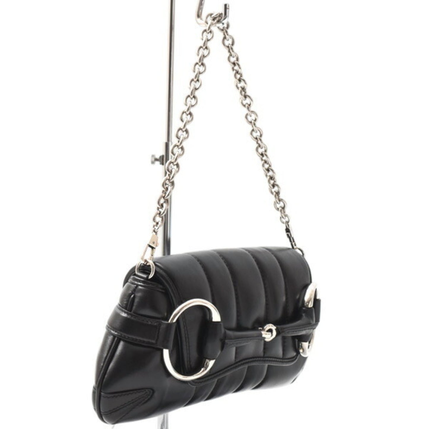 Gucci Black Leather Shoulder Bag ( )