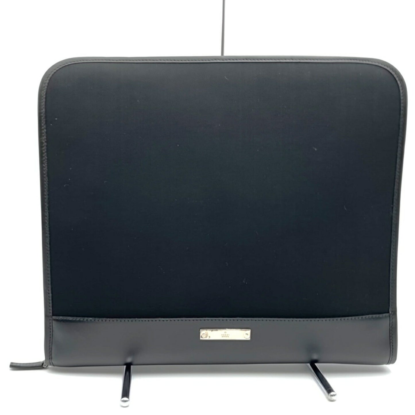 Gucci Black Nylon Leather Clutch Bag ( )