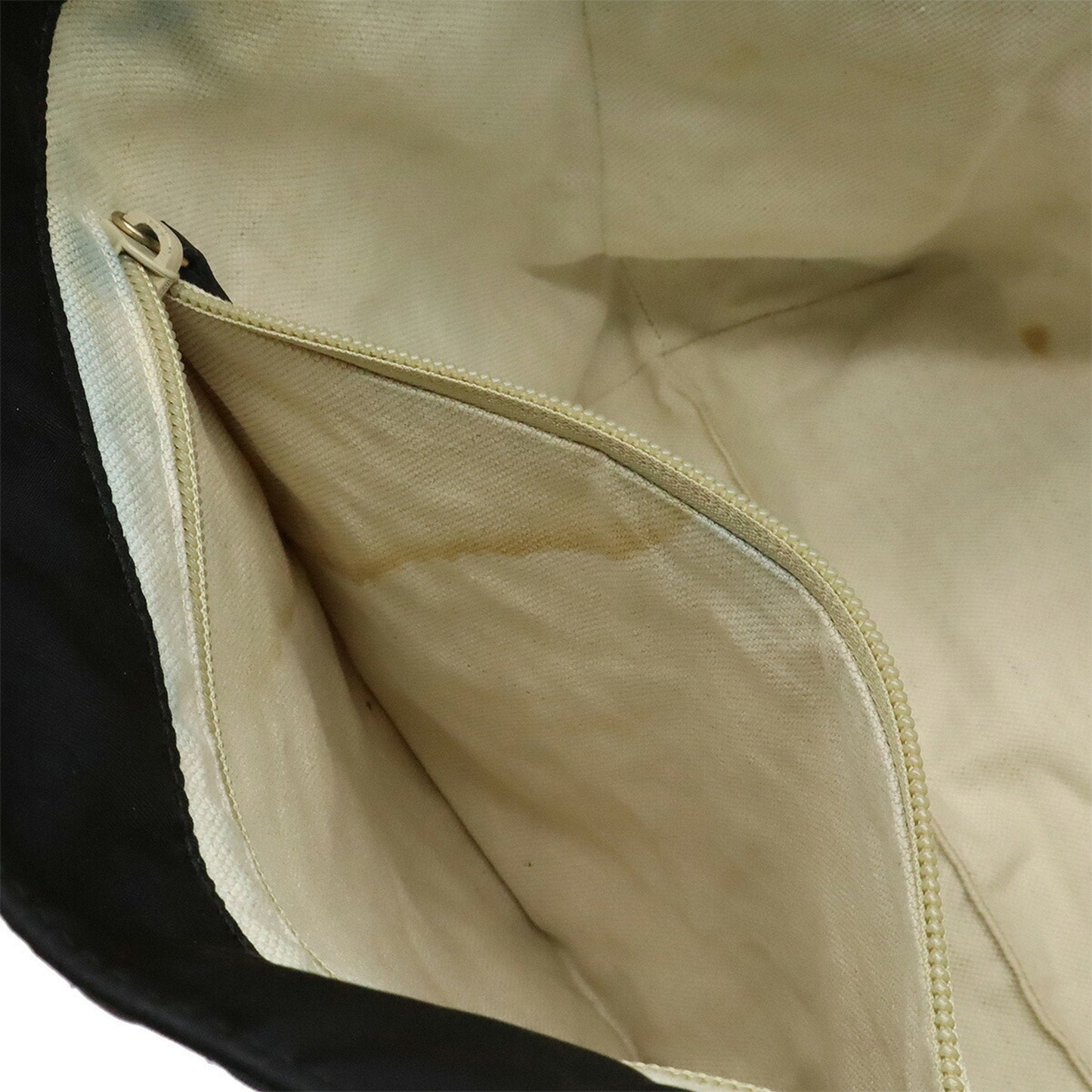 Gucci Black Nylon Leather Handbag Tote Bag ( )