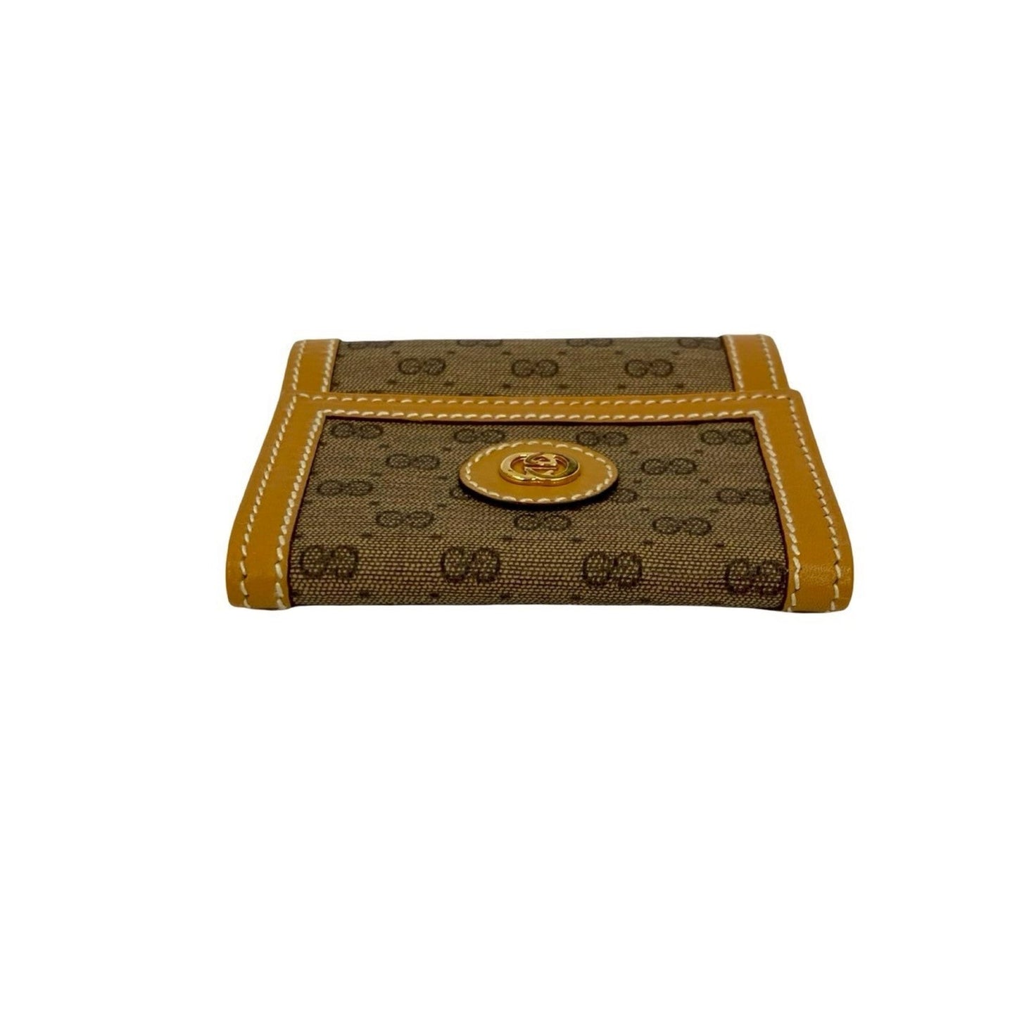 Gucci Brown Leather Pvc Coin Purse/Coin Case ( )