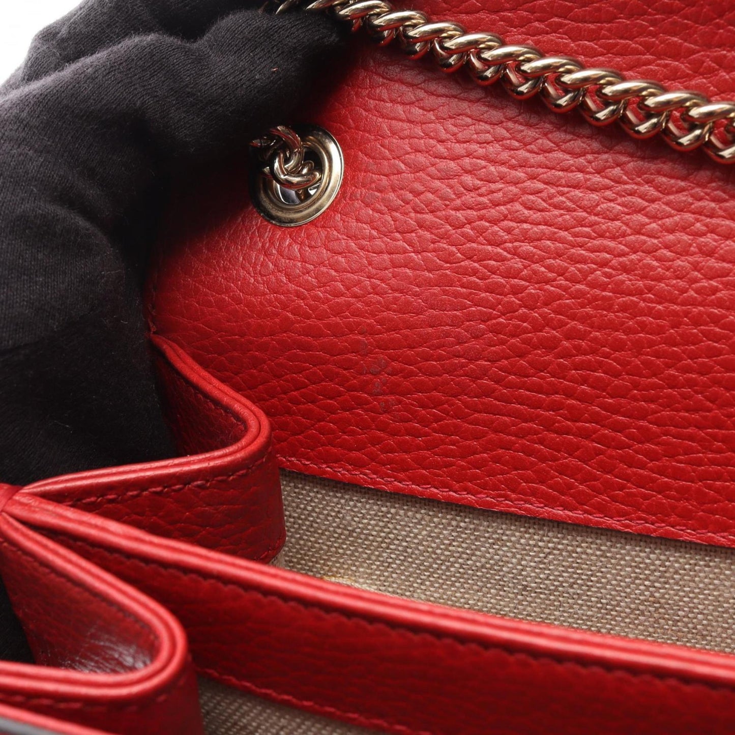 Gucci Red Color Leather Shoulder Bag ( )