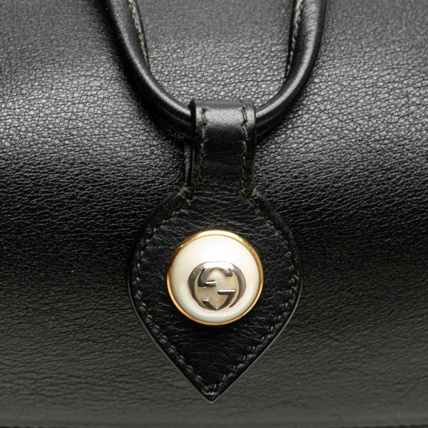 Gucci Animalier Black Green White Leather Backpack ( )