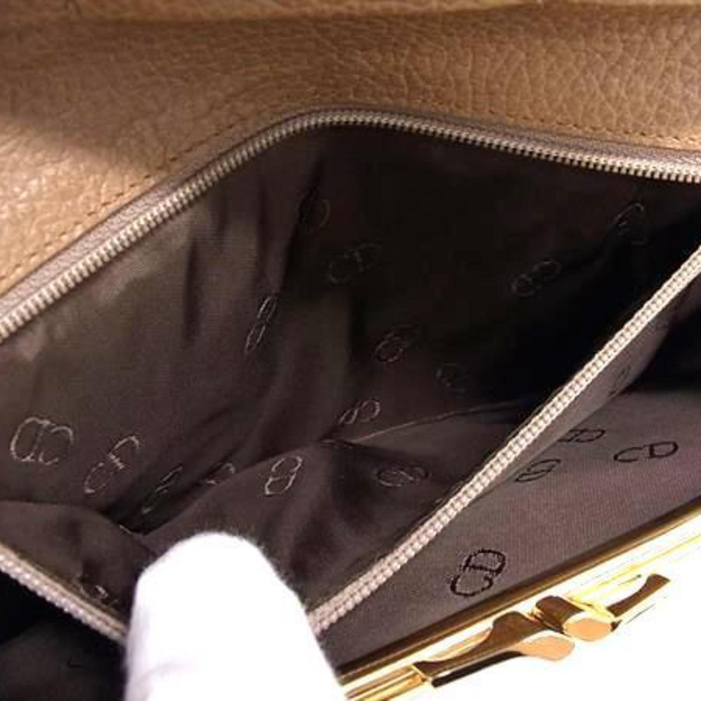 Christian Dior Beige Beige Brown Brown Pvc Leather Coin Purse/Coin Case ()