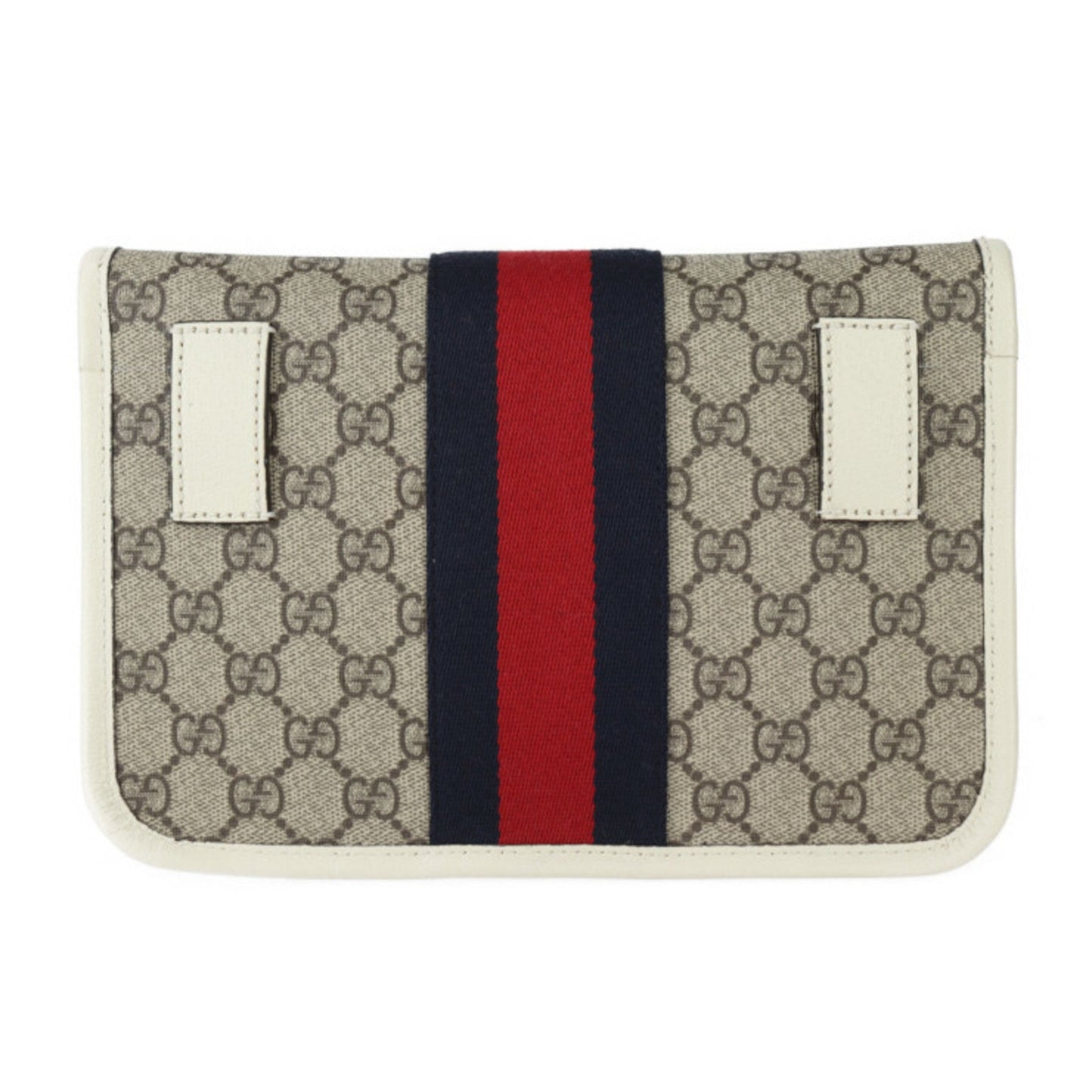 Gucci Beige White Gg Supreme Leather Fanny Pack ( )