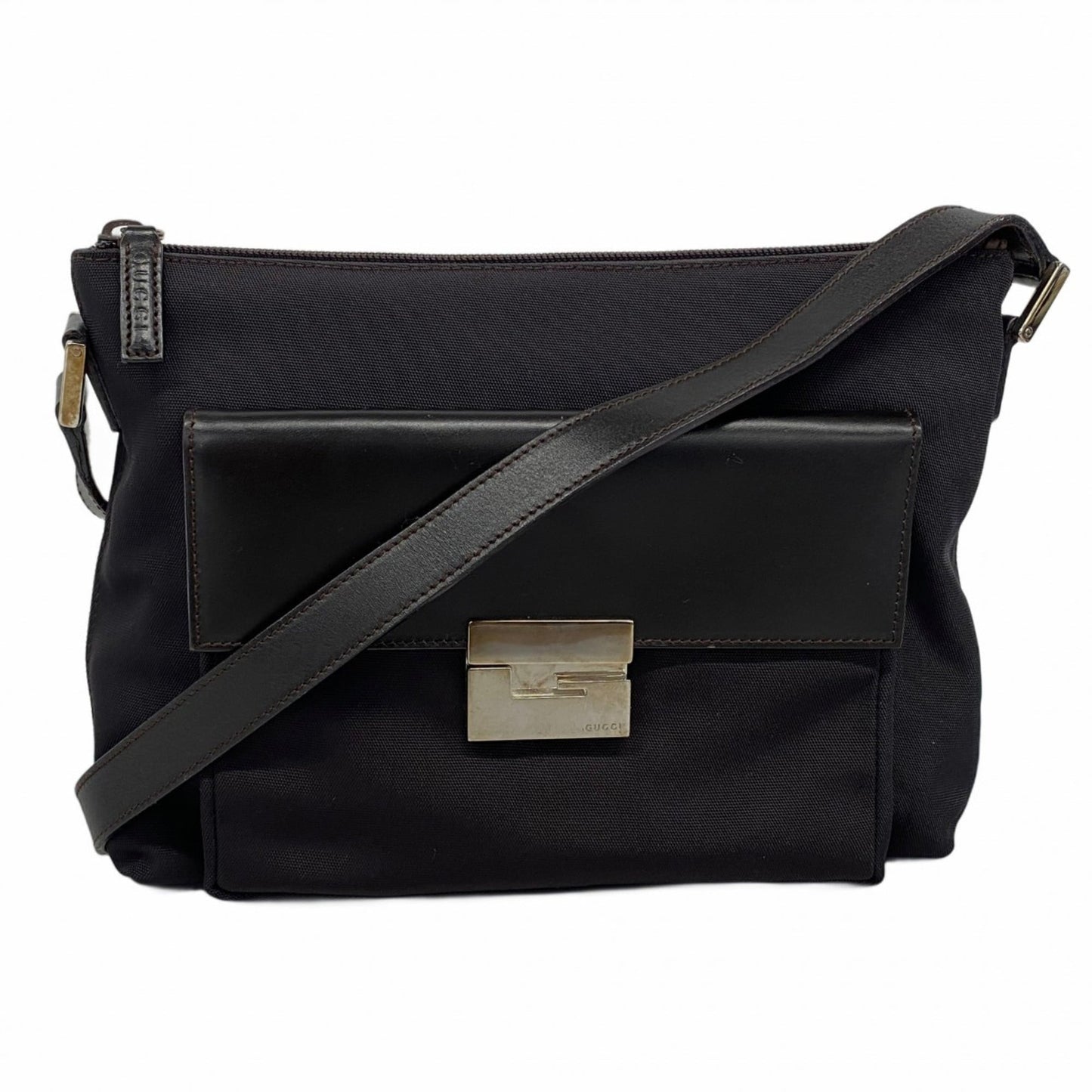 Gucci Brown Nylon Shoulder Bag ( )