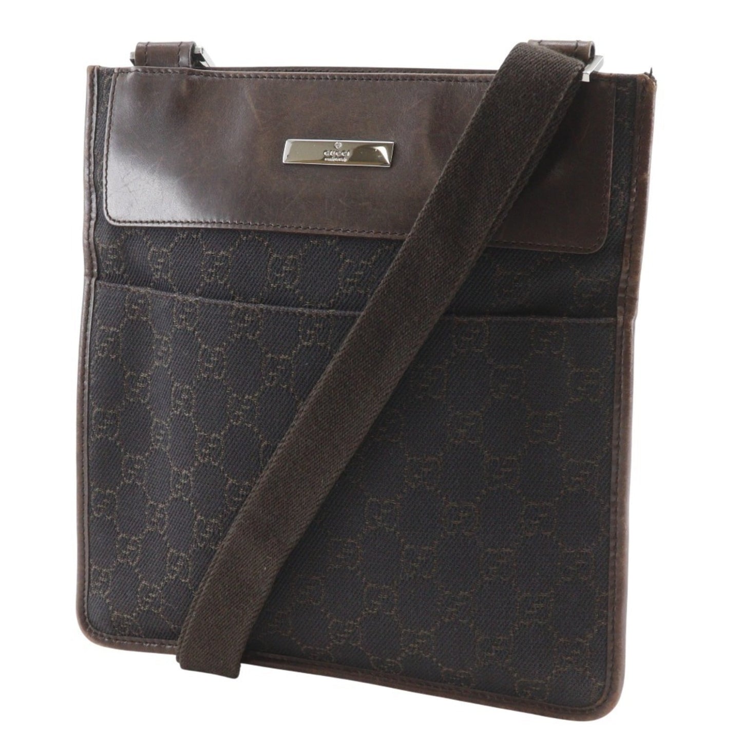 Gucci Brown Gg Canvas Shoulder Bag ( )