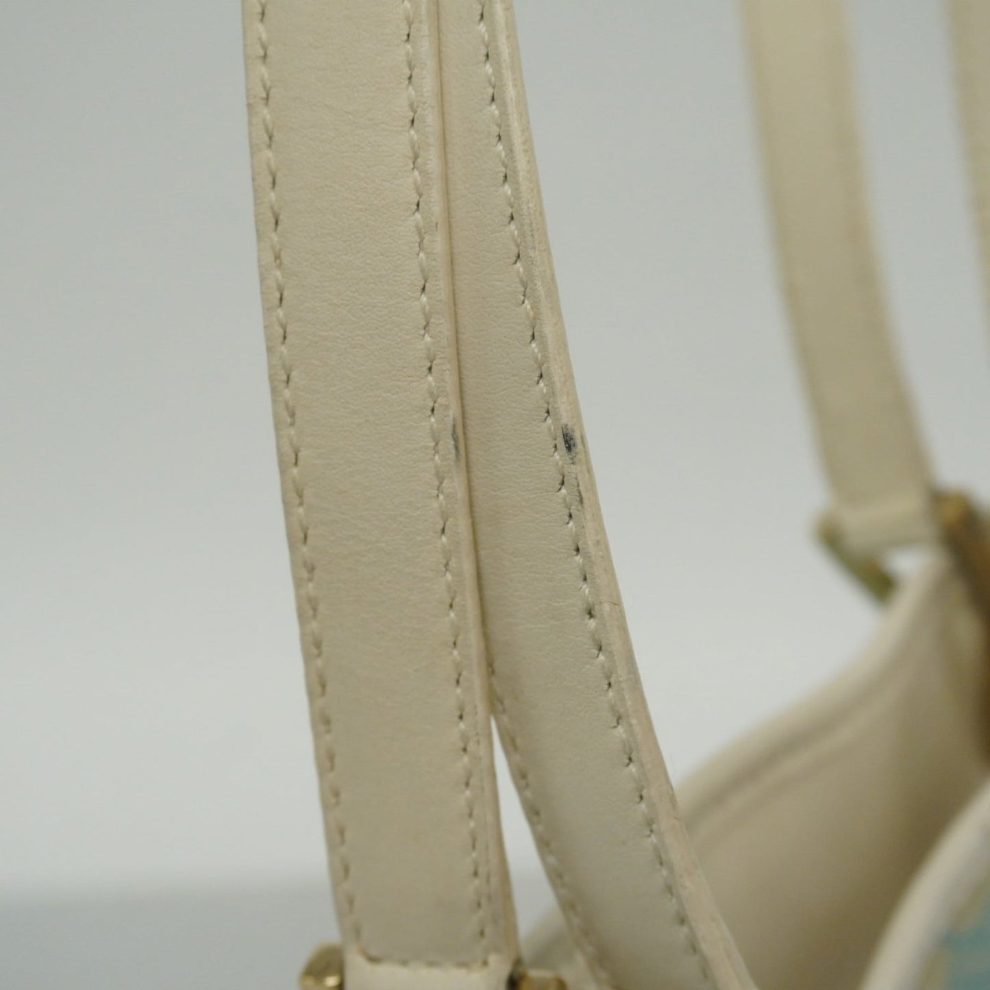 Gucci Light Blue White Canvas Tote Bag ( )