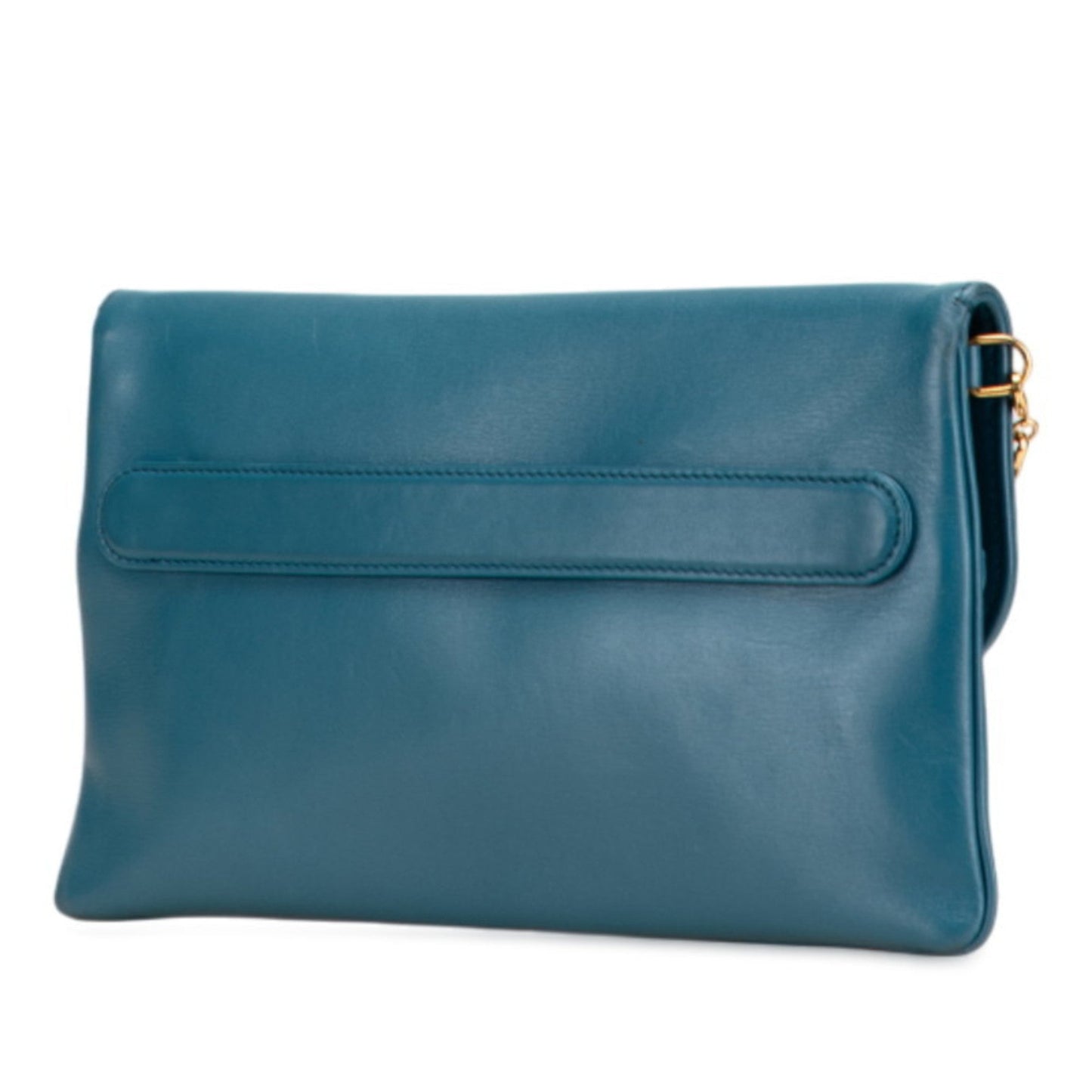 Christian Dior Blue Leather Shoulder Bag ()