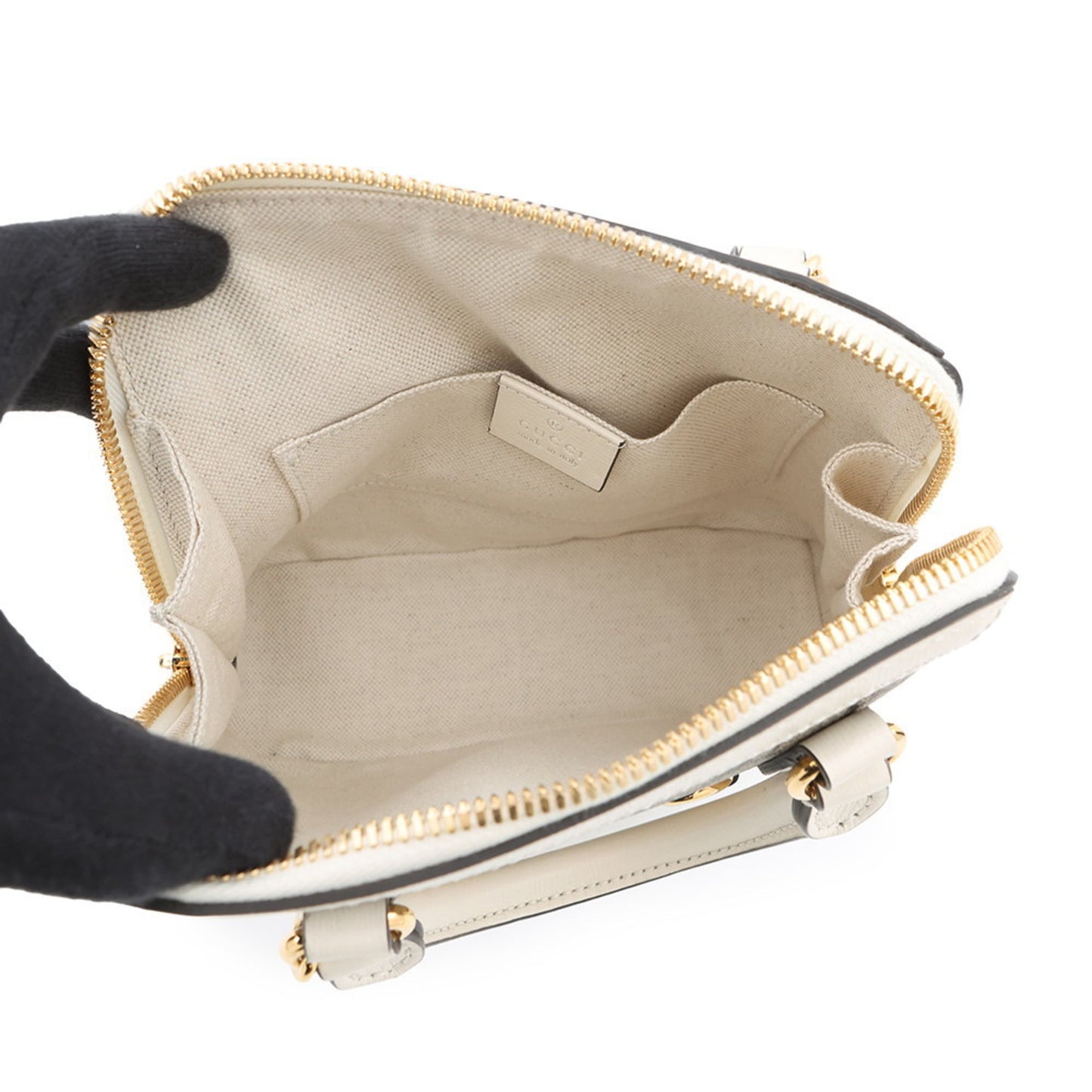 Gucci Horsebit Beige Ivory Gg Supreme Leather Handbag Shoulder Bag ( )