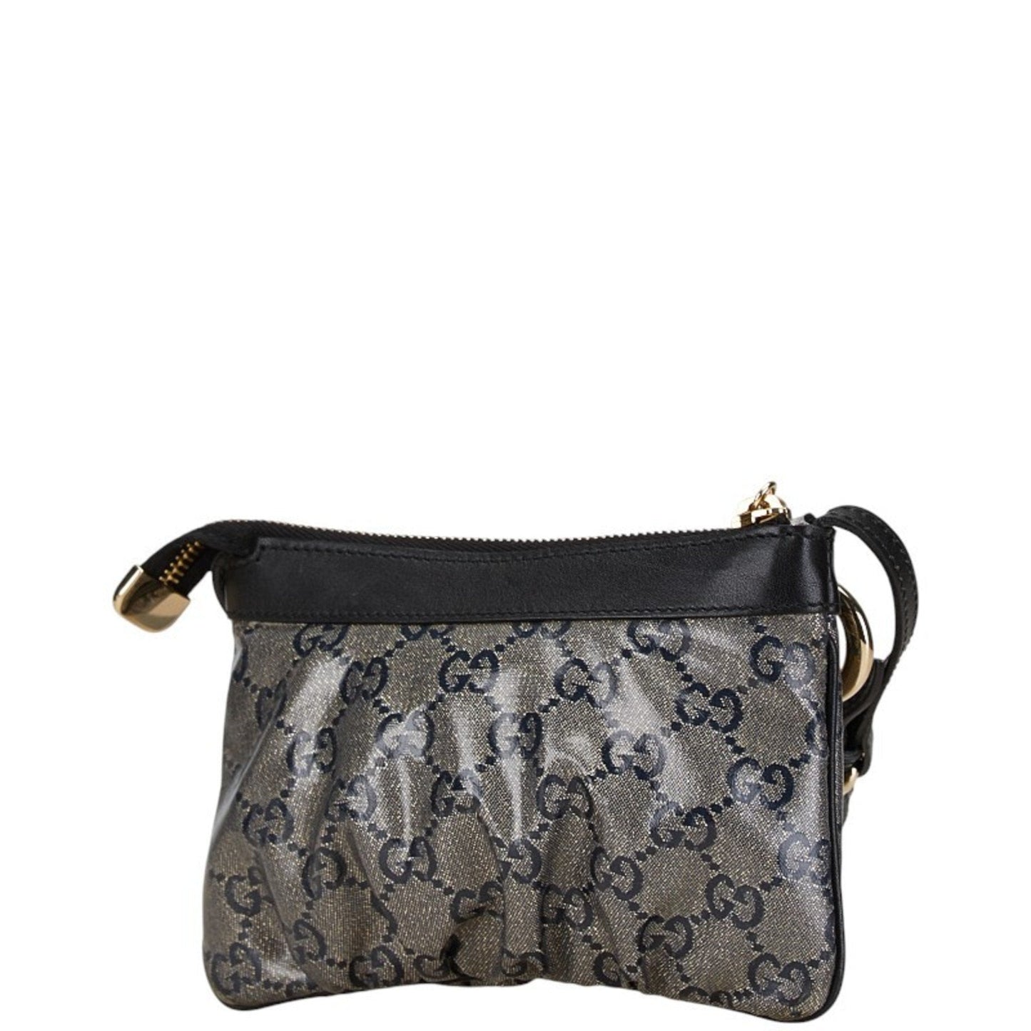 Gucci Black Navy Pvc Leather Shoulder Bag