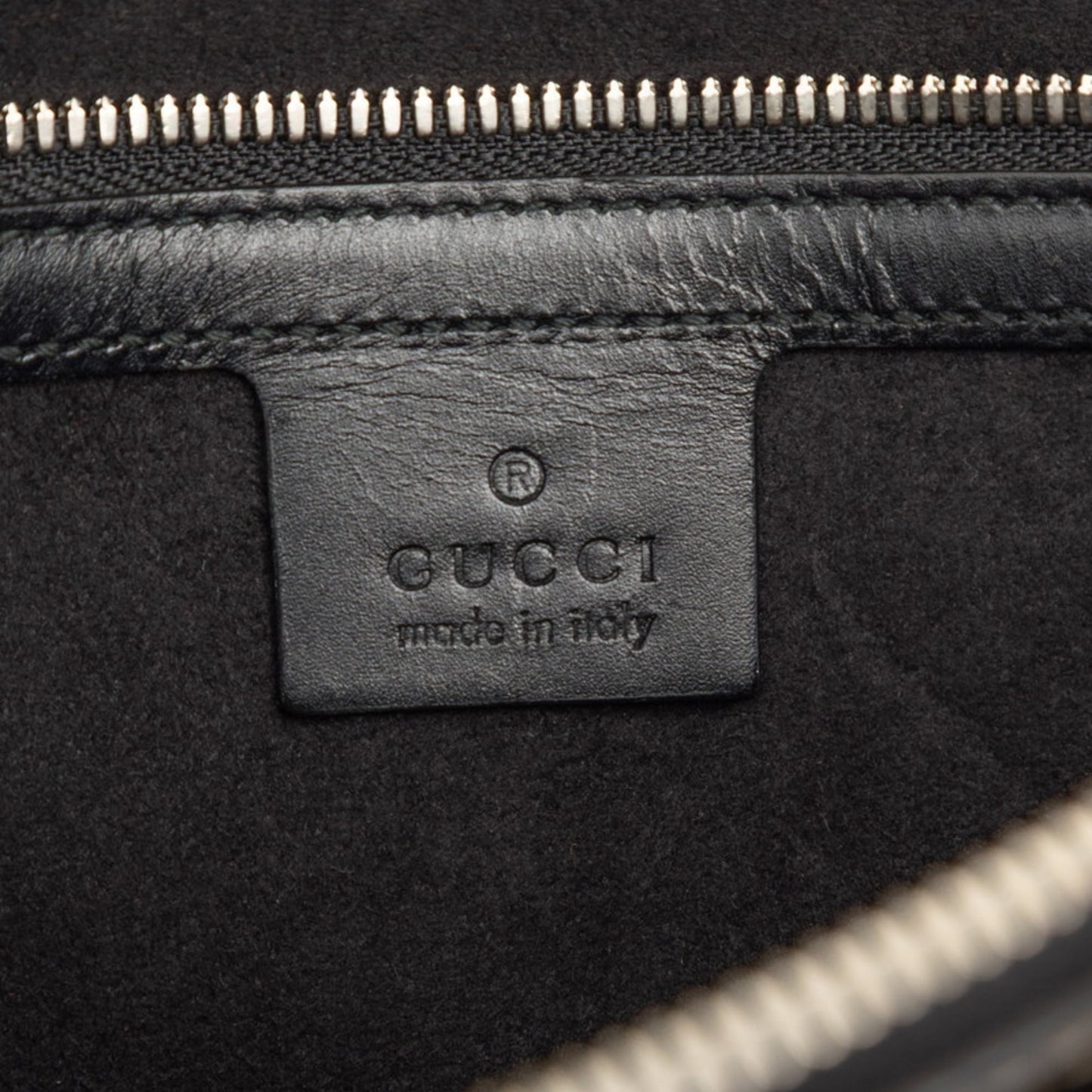 Gucci Beige Black Leather Clutch Bag Shoulder Bag ( )