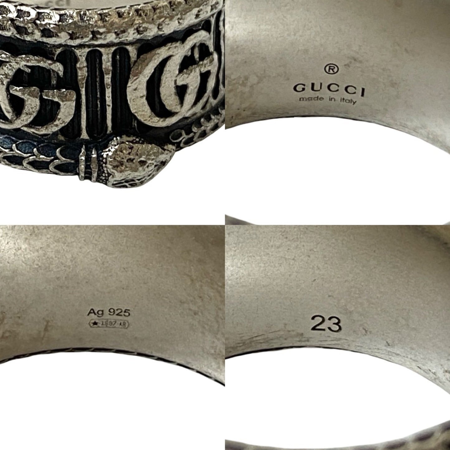 Gucci Silver Silver 925 Band Ring ( )