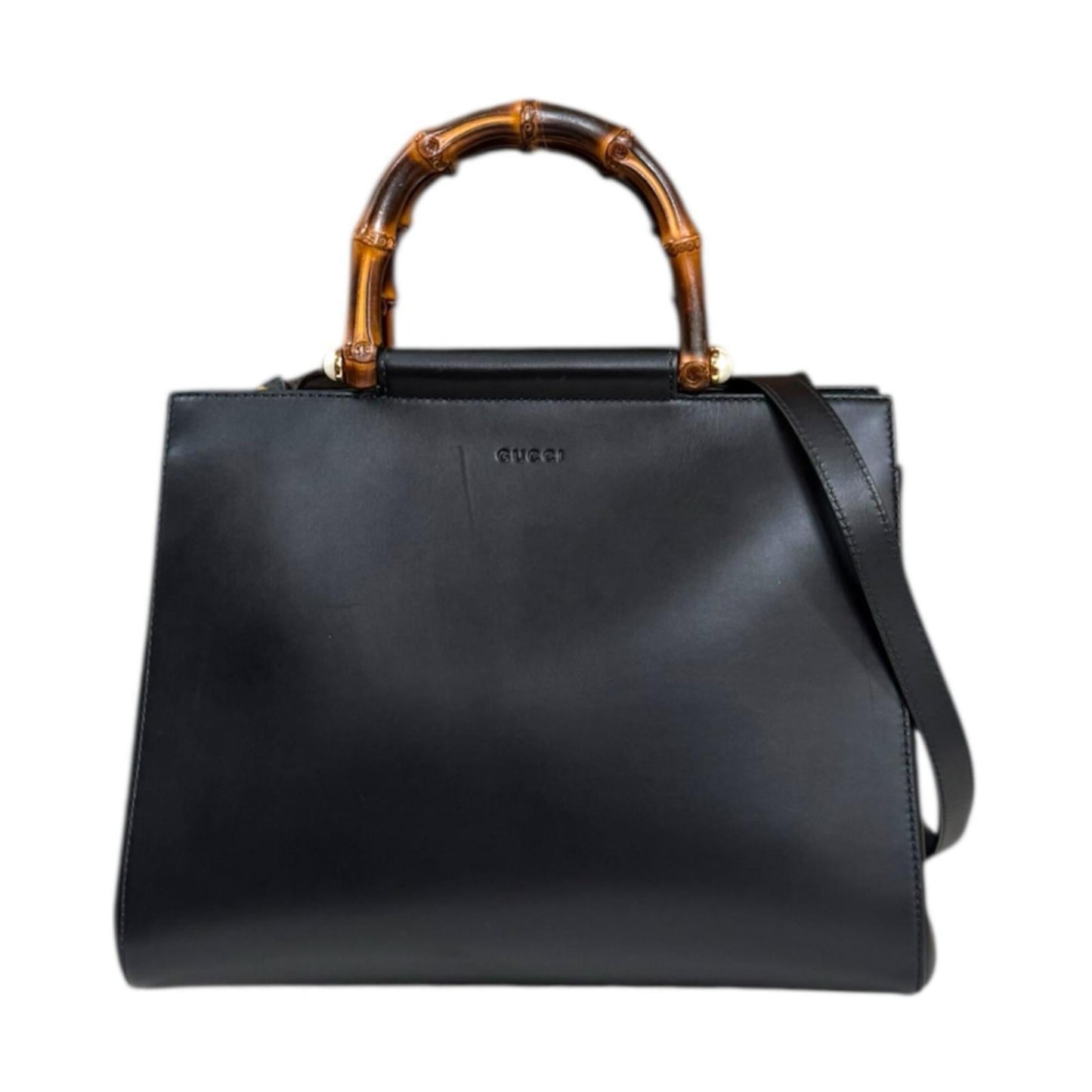 Gucci Black Bamboo Shoulder Bag ( )