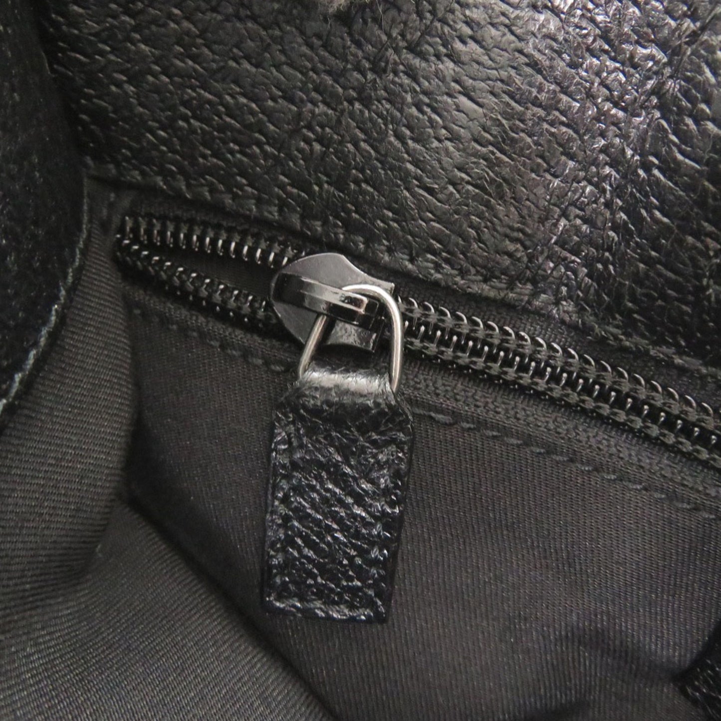 Gucci Black Gg Canvas Leather Shoulder Bag ( )