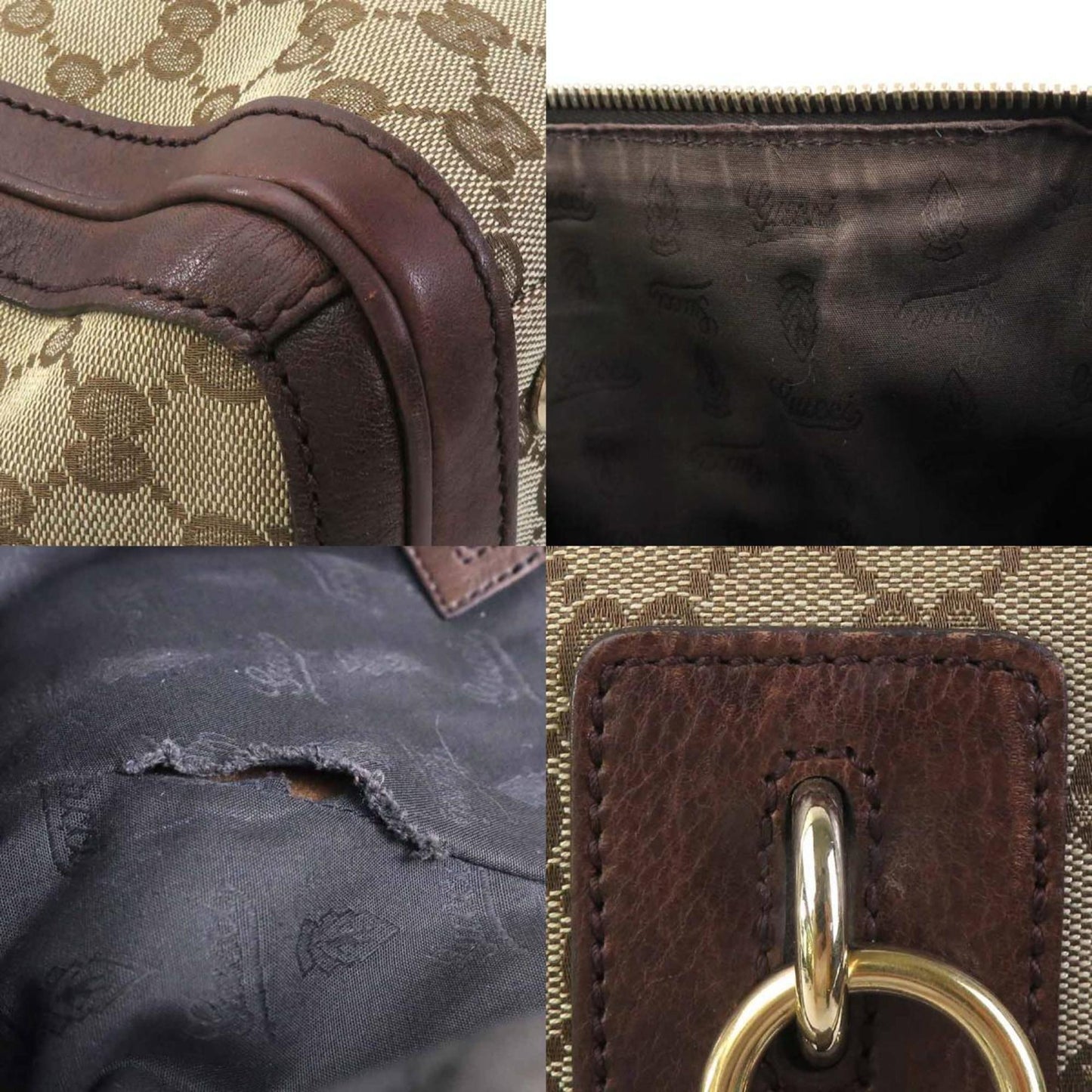 Gucci Brown Gg Canvas Handbag Shoulder Bag ( )