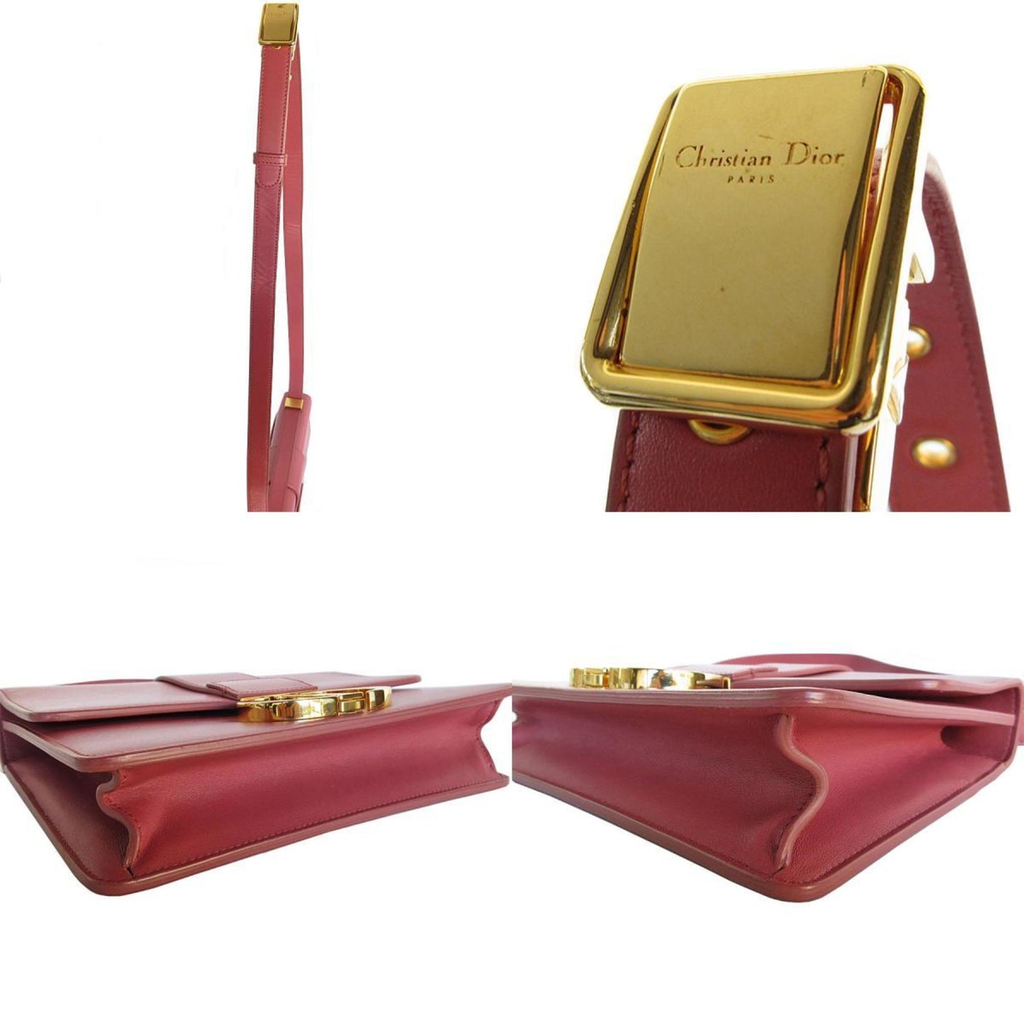 Christian Dior Pink Leather Shoulder Bag ()