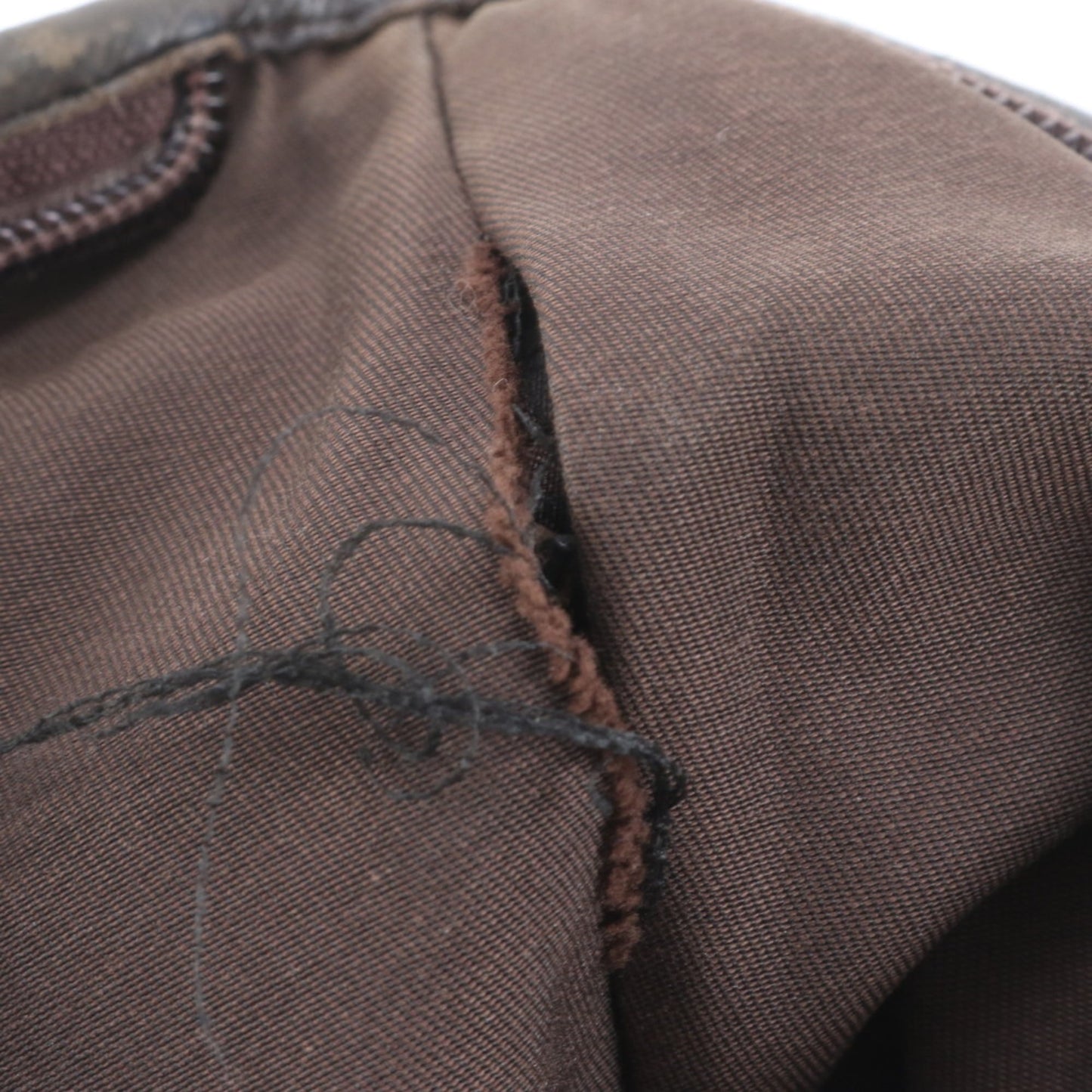 Gucci Brown Leather Canvas Shoulder Bag ( )