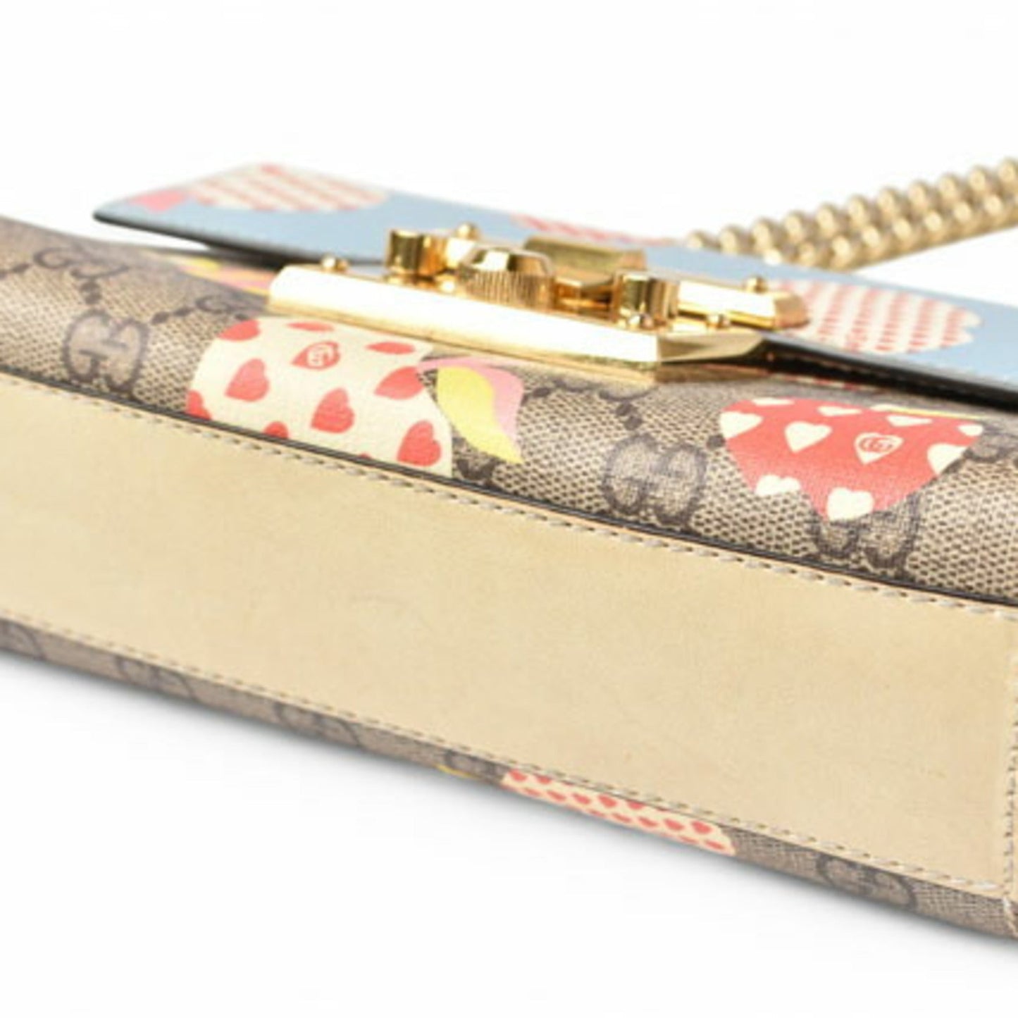 Gucci Beige Blue Brown Gg Supreme Shoulder Bag ( )