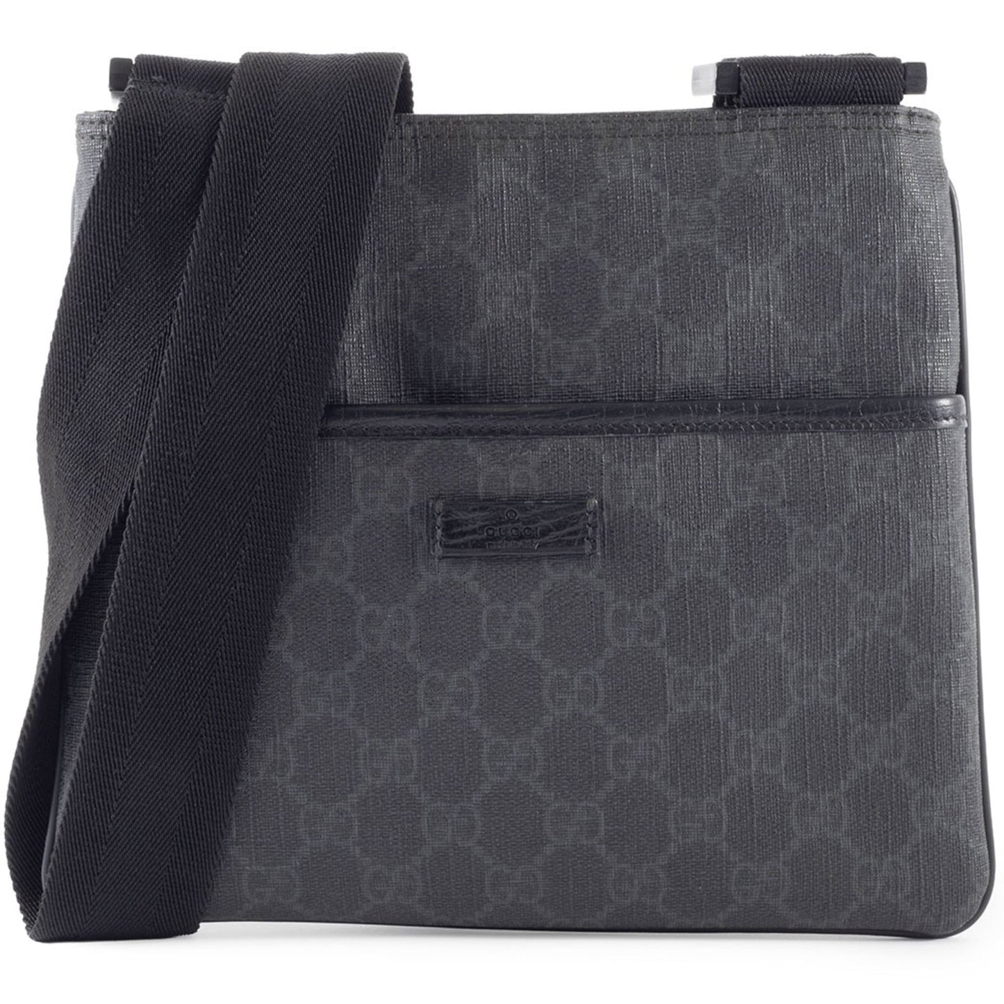 Gucci Gray Gg Supreme Leather Shoulder Bag ( )