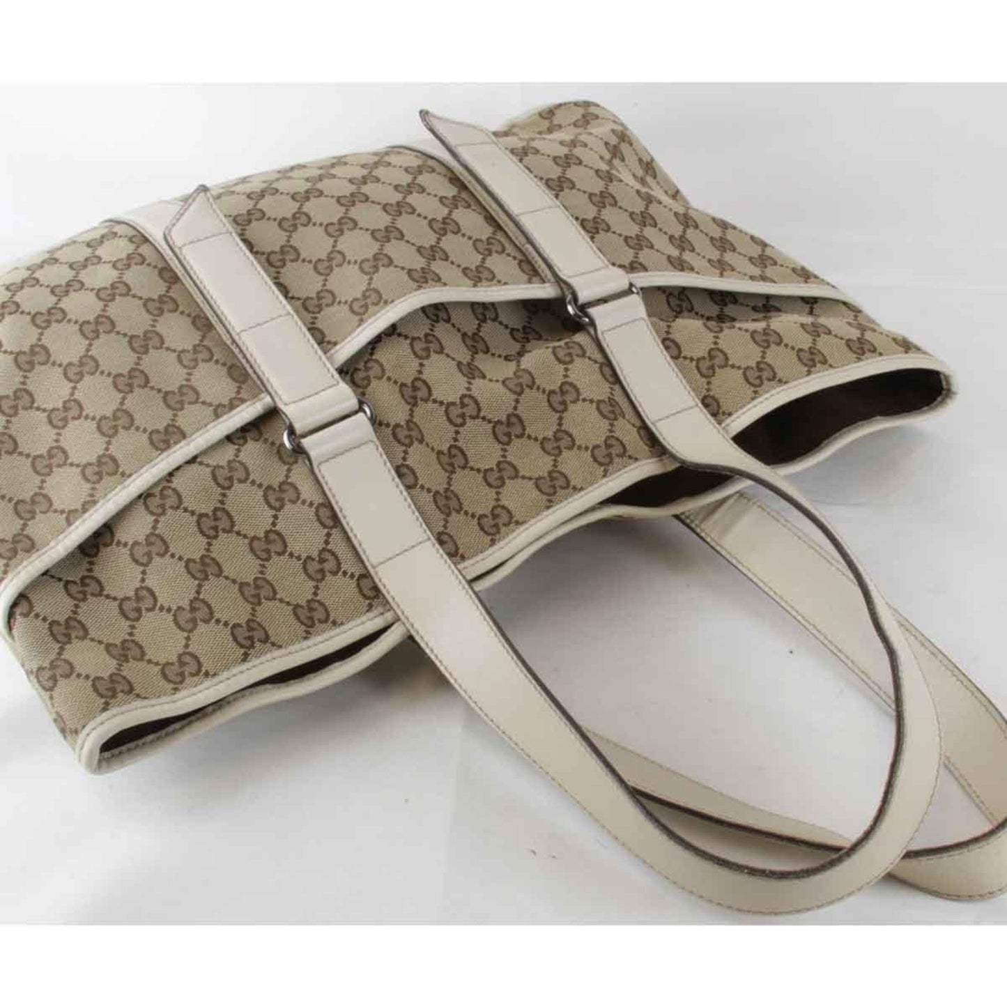 Gucci Beige Gg Canvas Tote Bag ( )