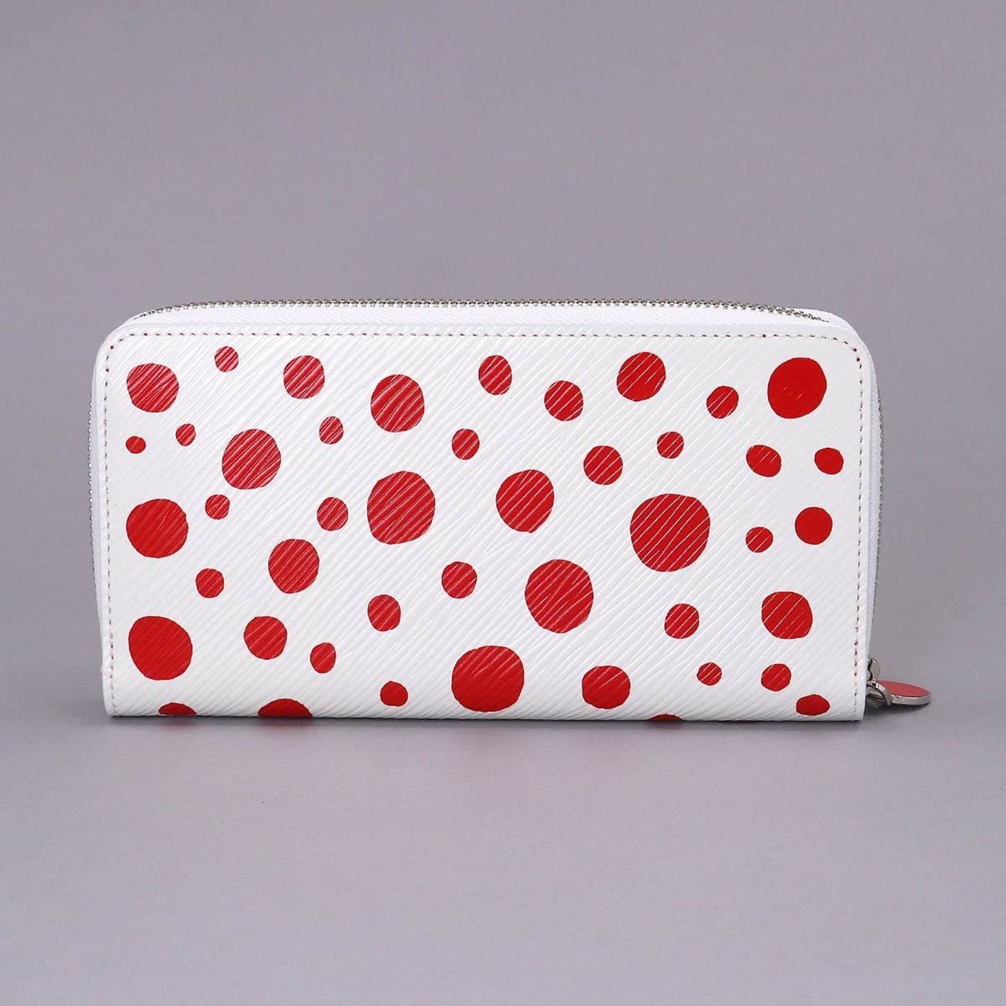 LOUIS VUITTON Epi Infinity Dot LVxYK Zippy Wallet Long Leather White Red M81961 RFID