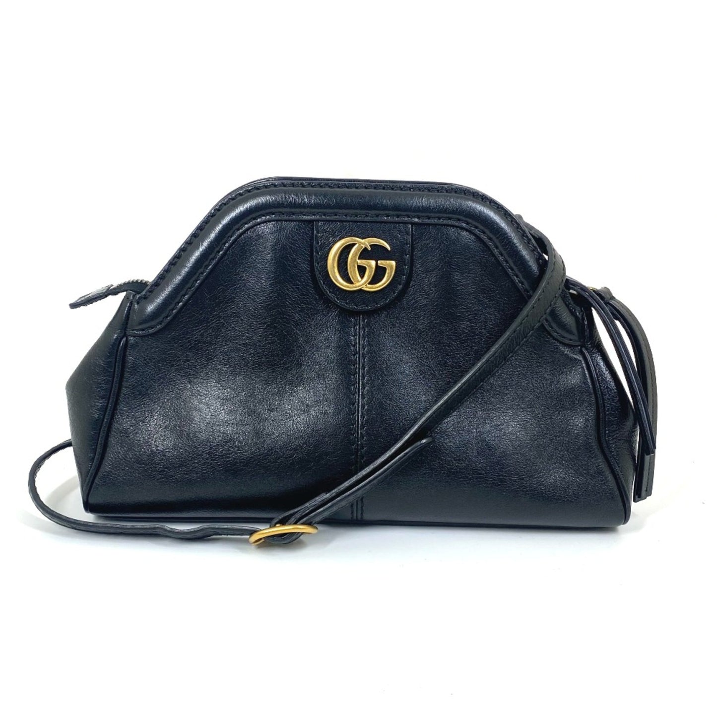 Gucci Black Leather Shoulder Bag ( )