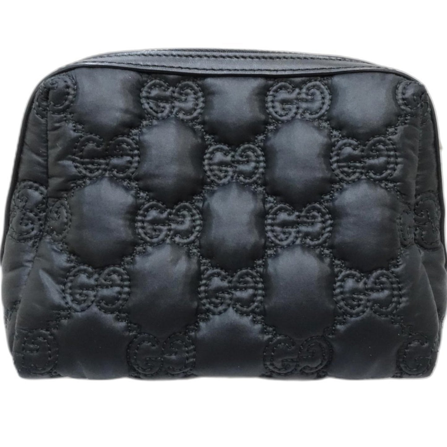 Gucci Black Nylon Leather Pouch Wash Bag ( )