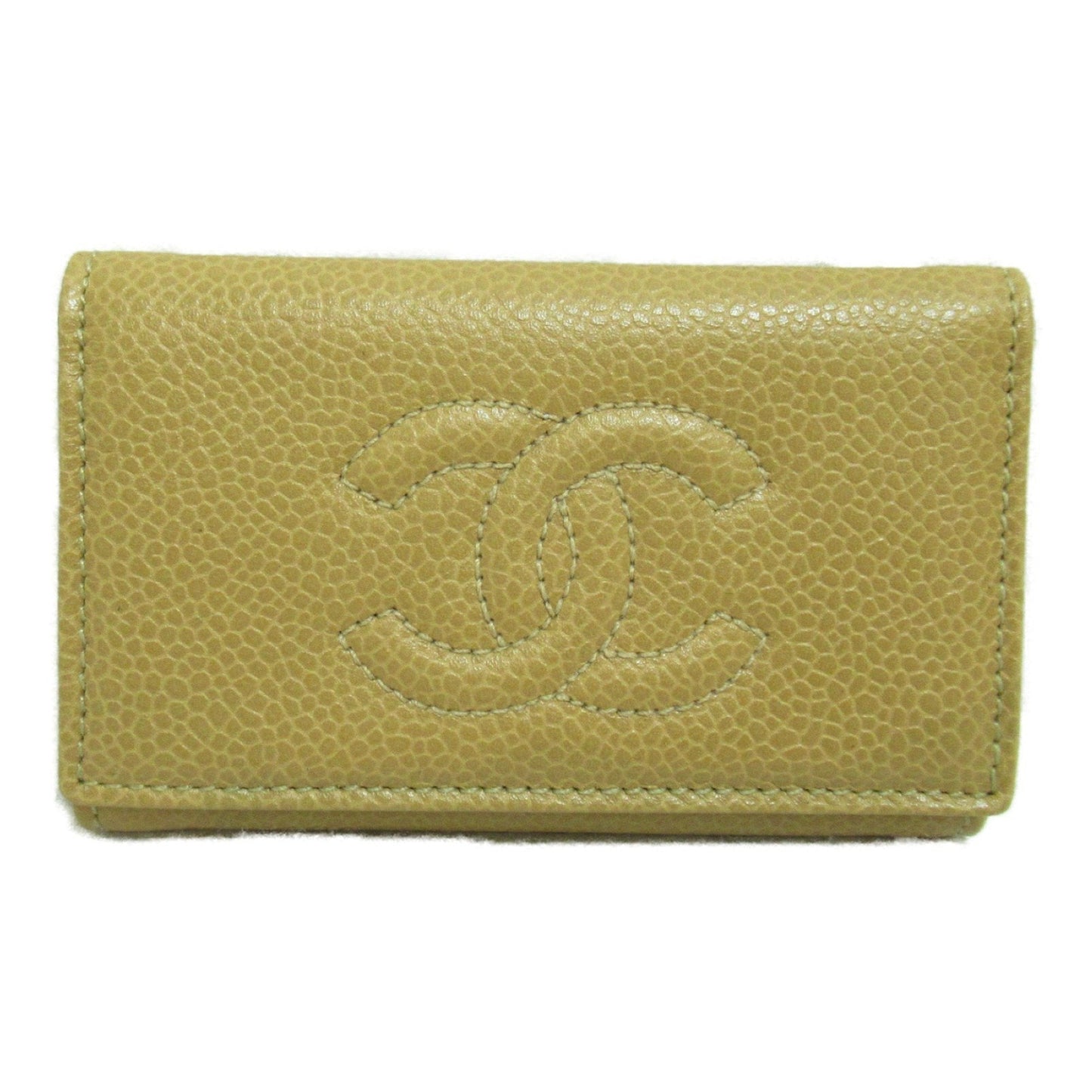 CHANEL 6-ring key case, caviar skin (grained calfskin), women's, beige