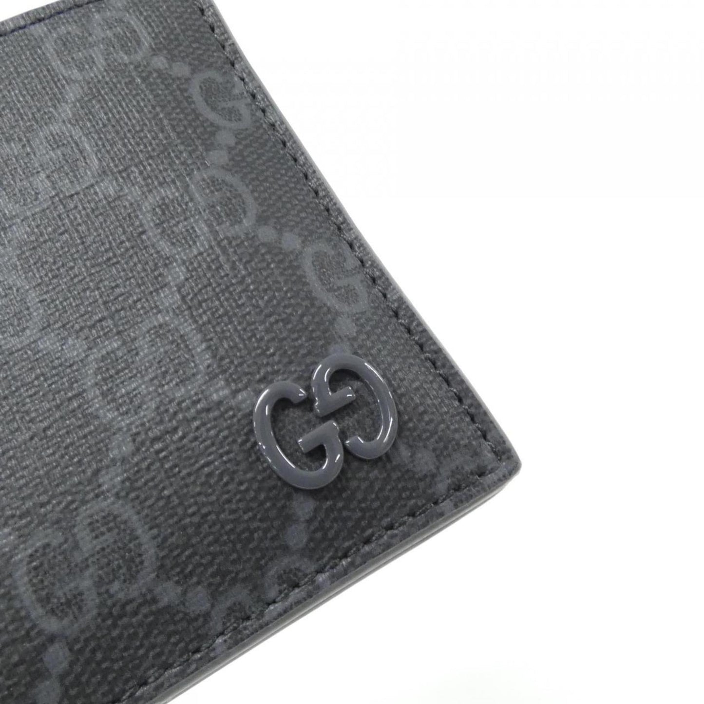 Gucci Black Gray Gg Supreme Canvas Bill Wallet (Bi-Fold) ( )