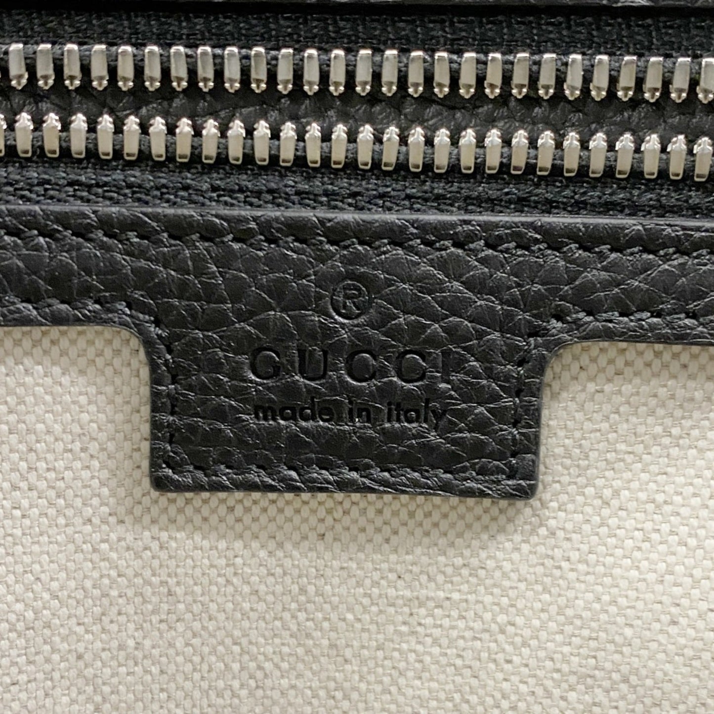 Gucci Black Leather Tote Bag ( )