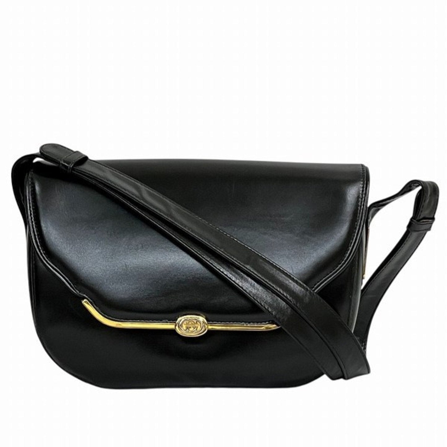 Gucci Black Leather Shoulder Bag ( )