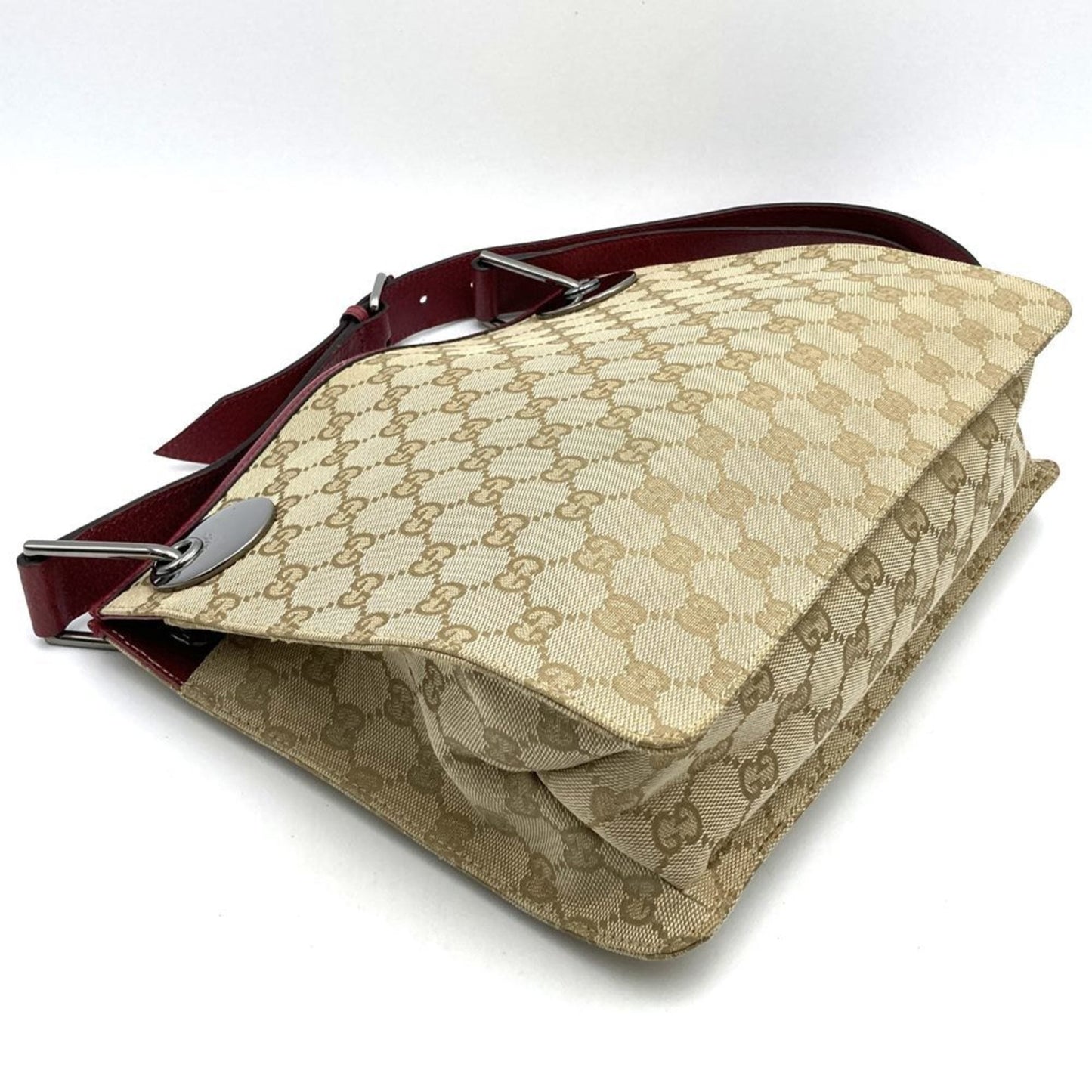 Gucci Gg Canvas Beige Gg Canvas Leather Shoulder Bag ( )