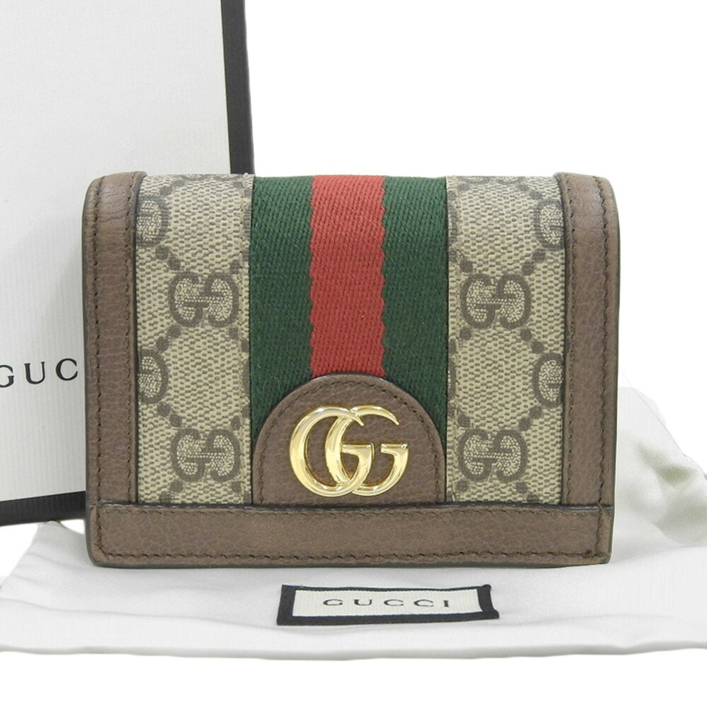 Gucci Ophidia Beige Brown Pvc Wallet (Bi-Fold) ( )