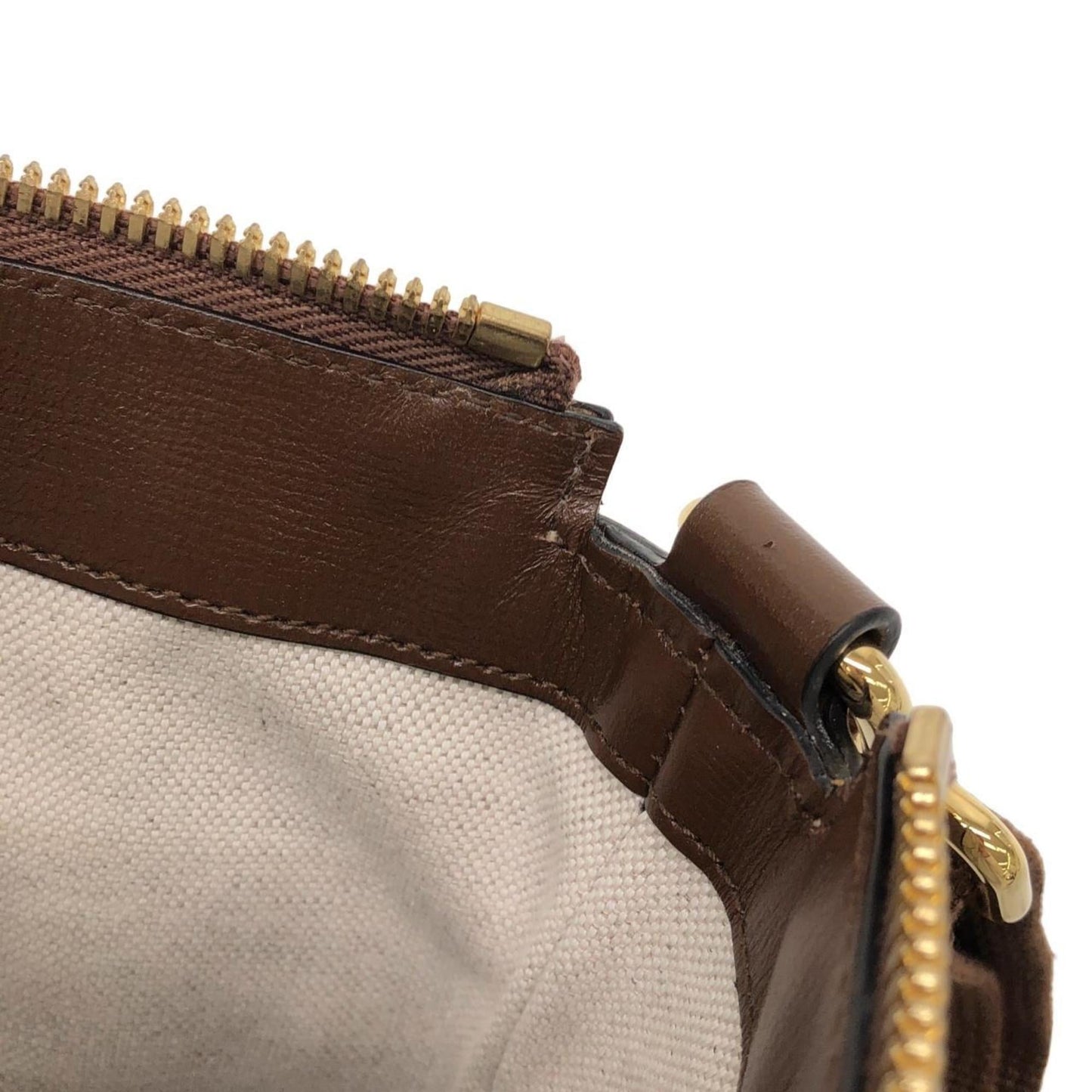 Gucci Beige Brown Gg Supreme Leather Shoulder Bag ( )