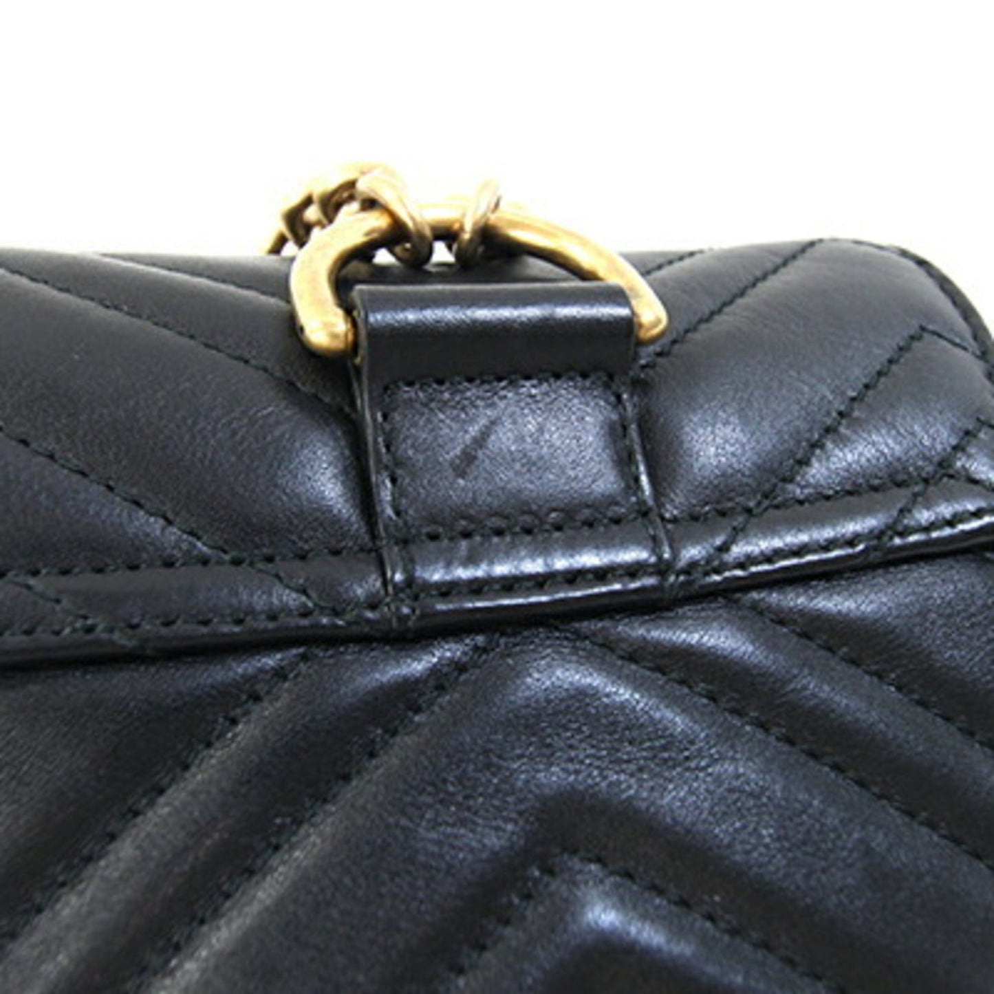 Gucci Gg Marmont Black Leather Backpack ( )