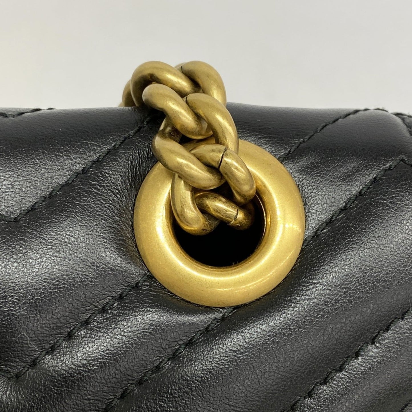 Gucci Black Leather Shoulder Bag ( )