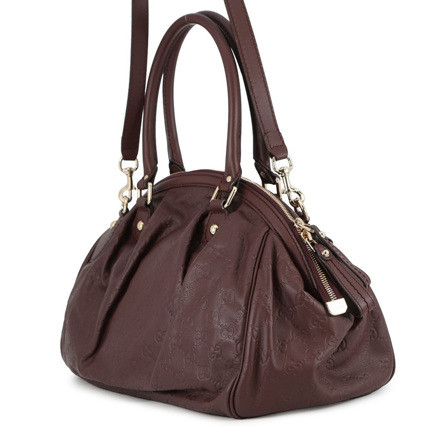 Gucci Sukey Bordeaux Leather Shoulder Bag Tote Bag ( )