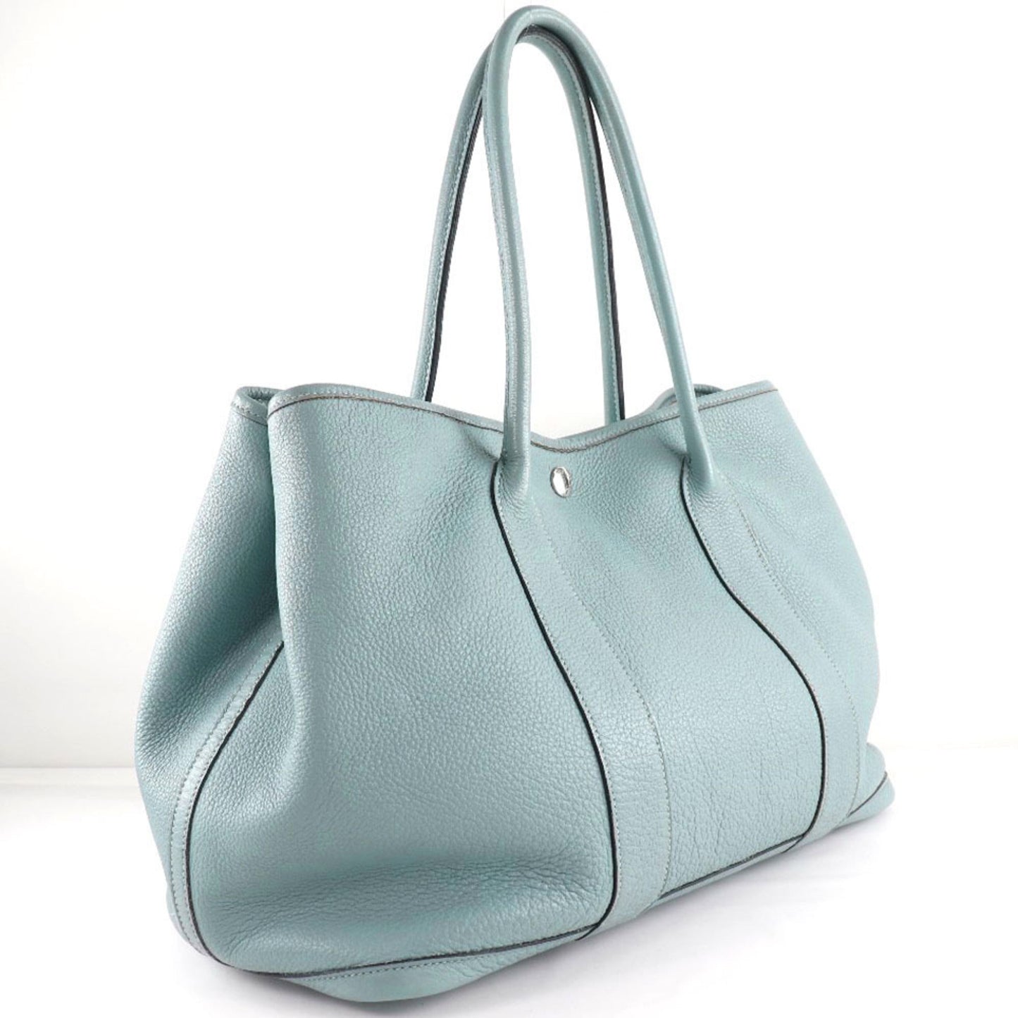 Hermes Garden Blue Lin Light Blue Negonda Leather Tote Bag ( )